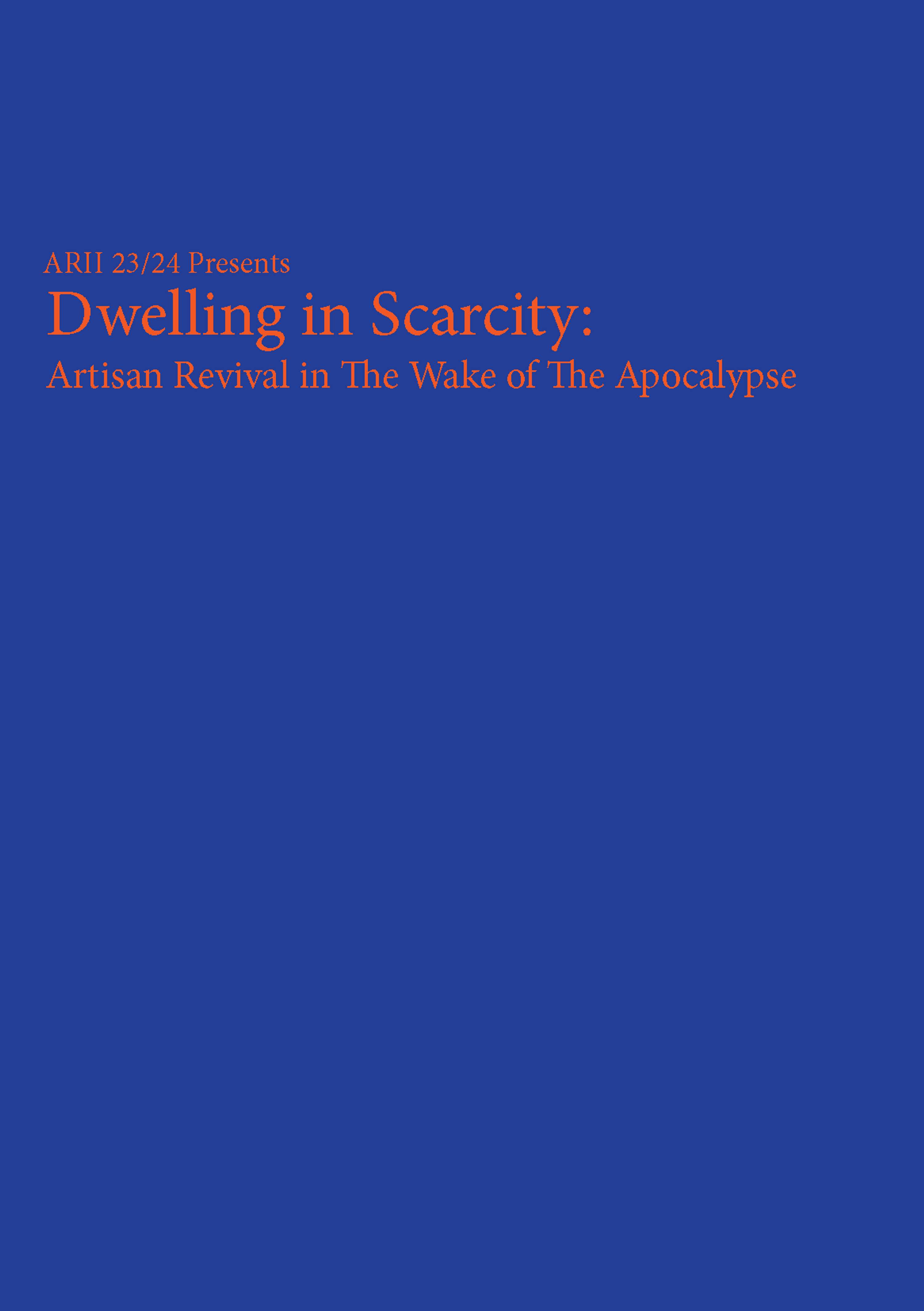 Dwelling in Scarcity by Rushdania Iqbal