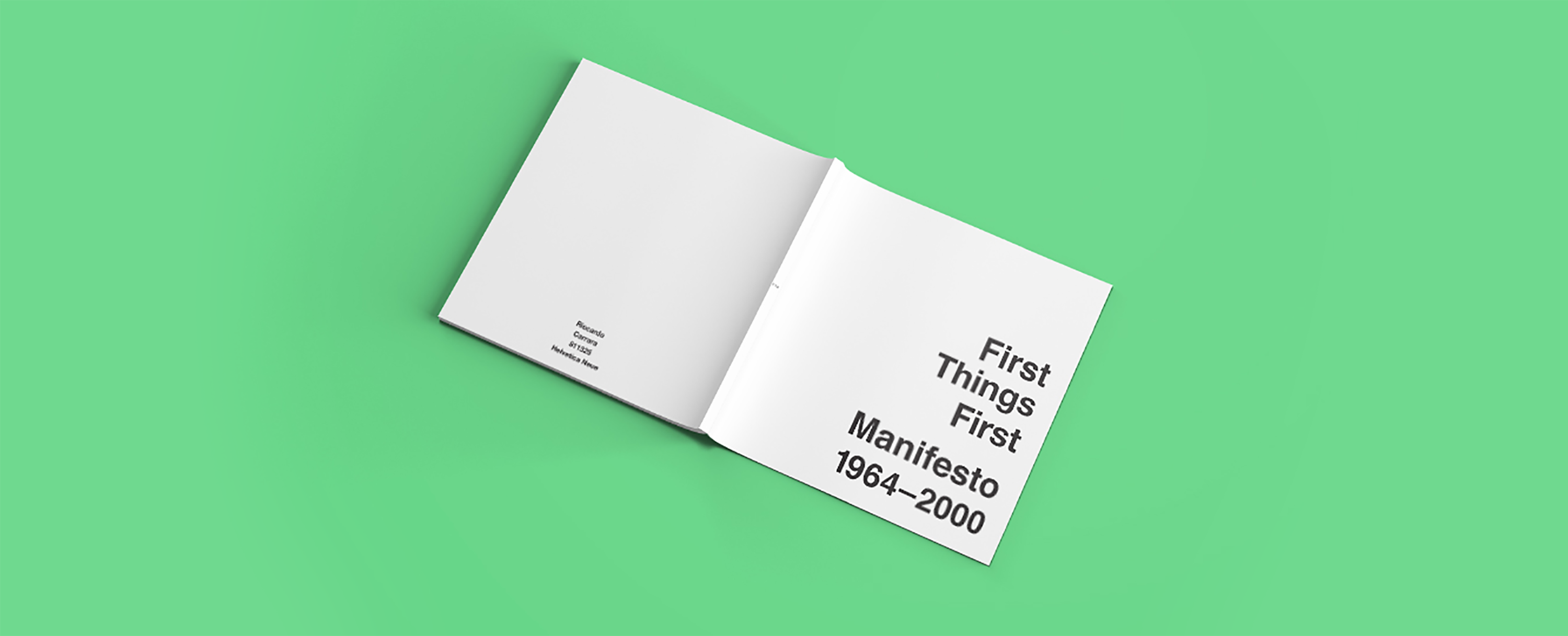 First Things First by Riccardo Carrara