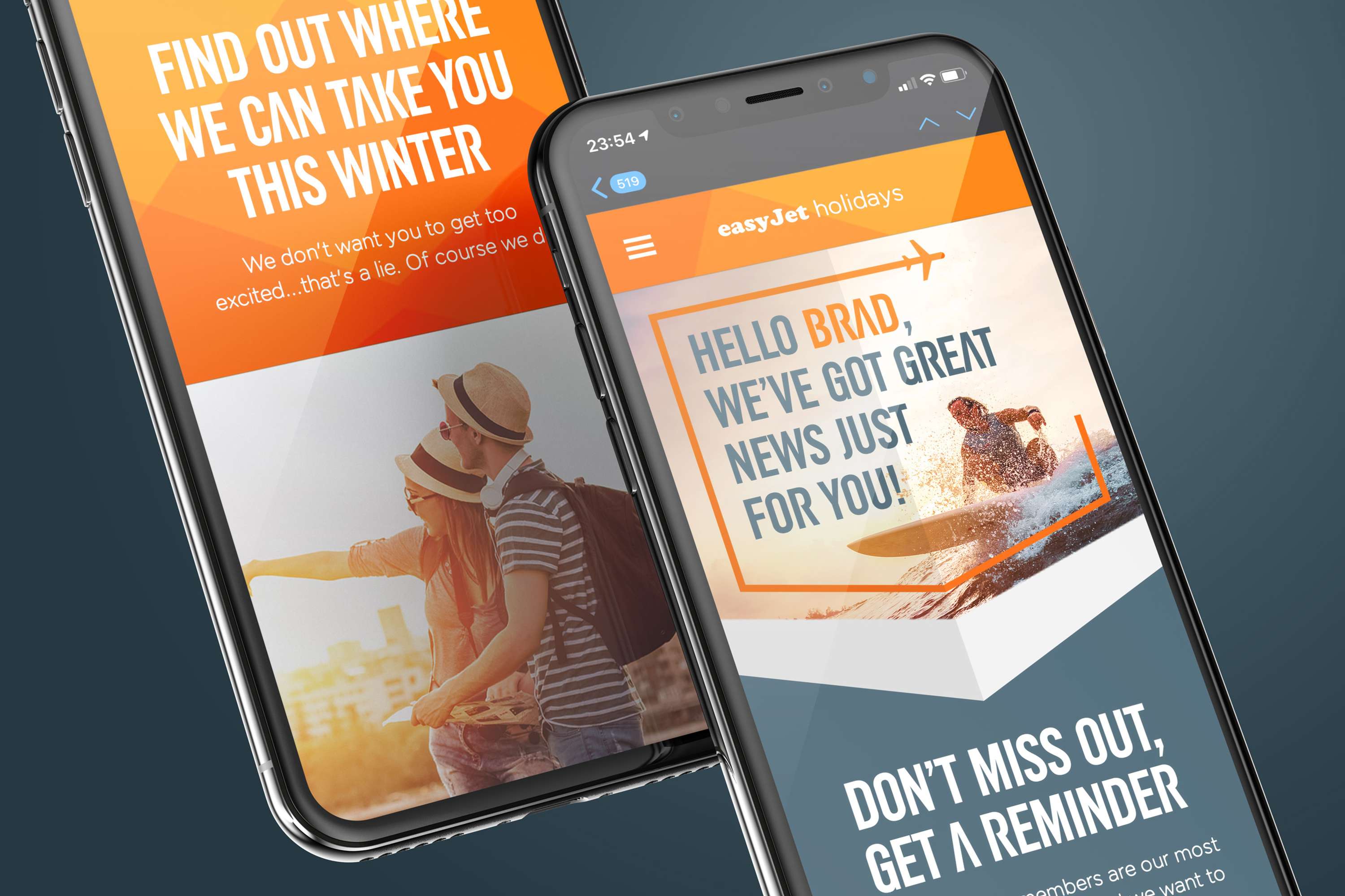 Easyjet Email and Form Design by Neil Davies