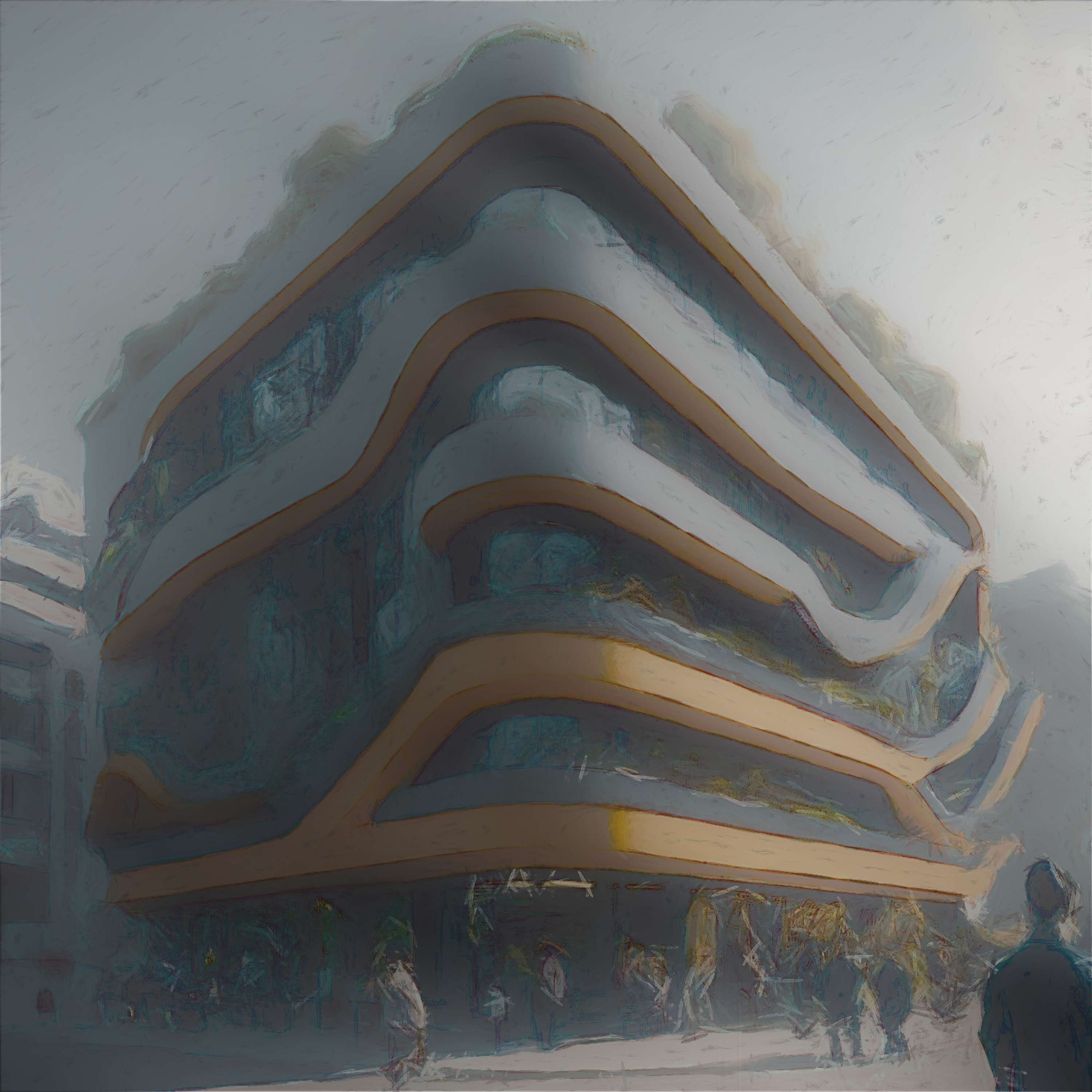 Architectural sketches - Models - Bozelos by Panagiotis Bozelos