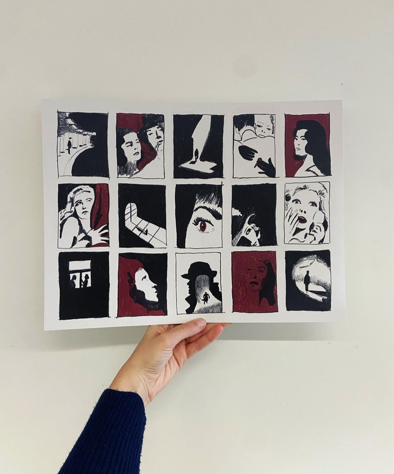 Cinema Noir Poster by Alessia Angelini