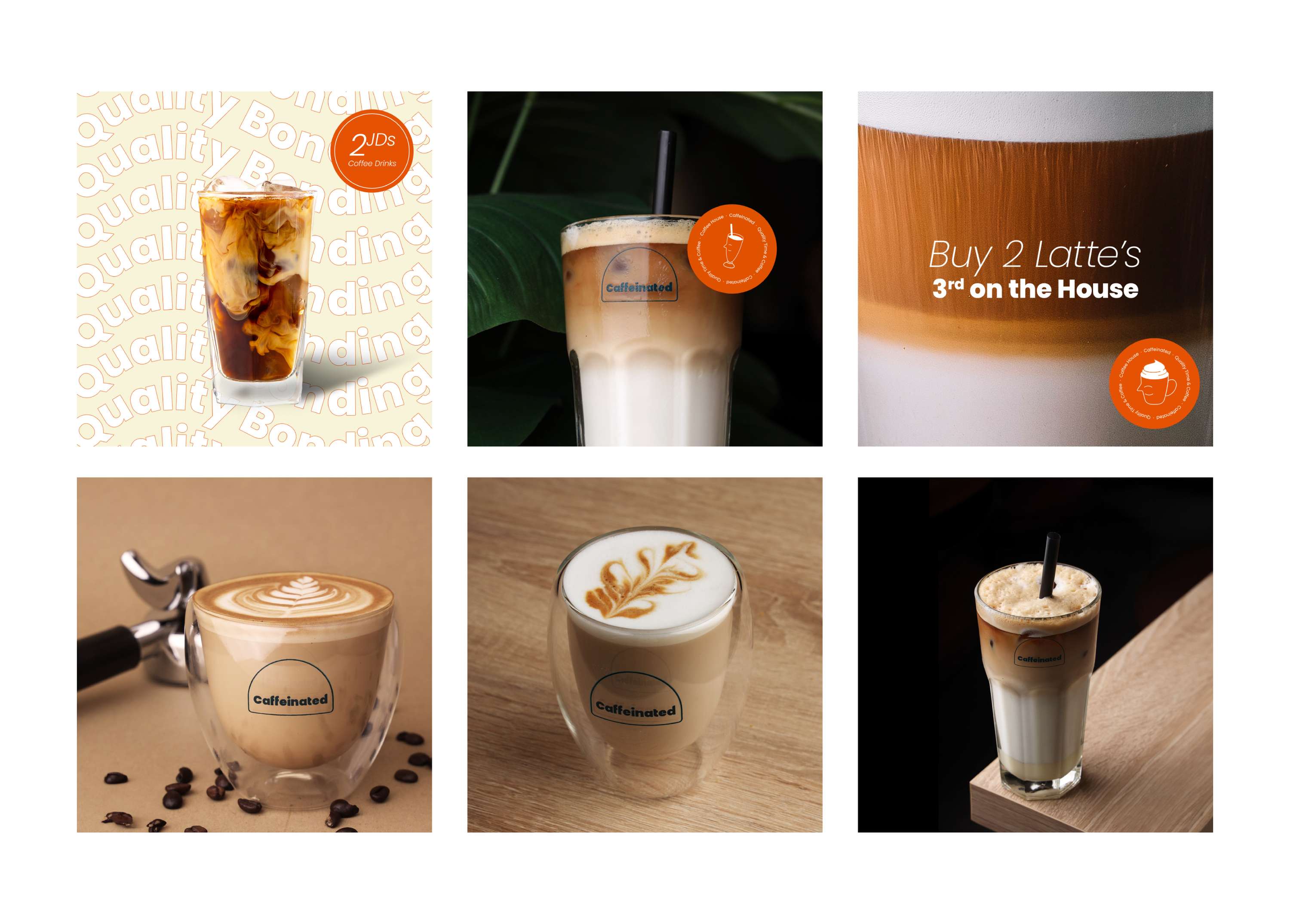 Caffeinated Cafe Branding by Yazan Dabbas