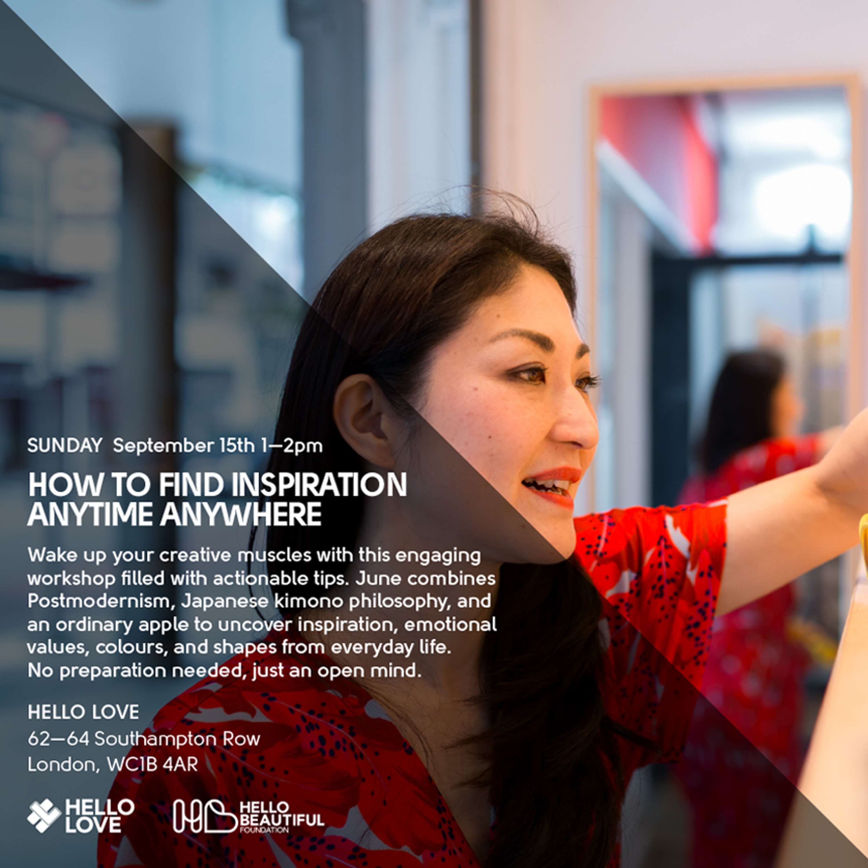 Creative Workshop: How to find inspiration anytime anywhere by June Mineyama-Smithson