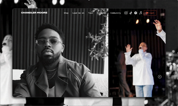 E-commerce Website for Grammy Award Winning Artist Chandler Moore by Jonathan Barnes