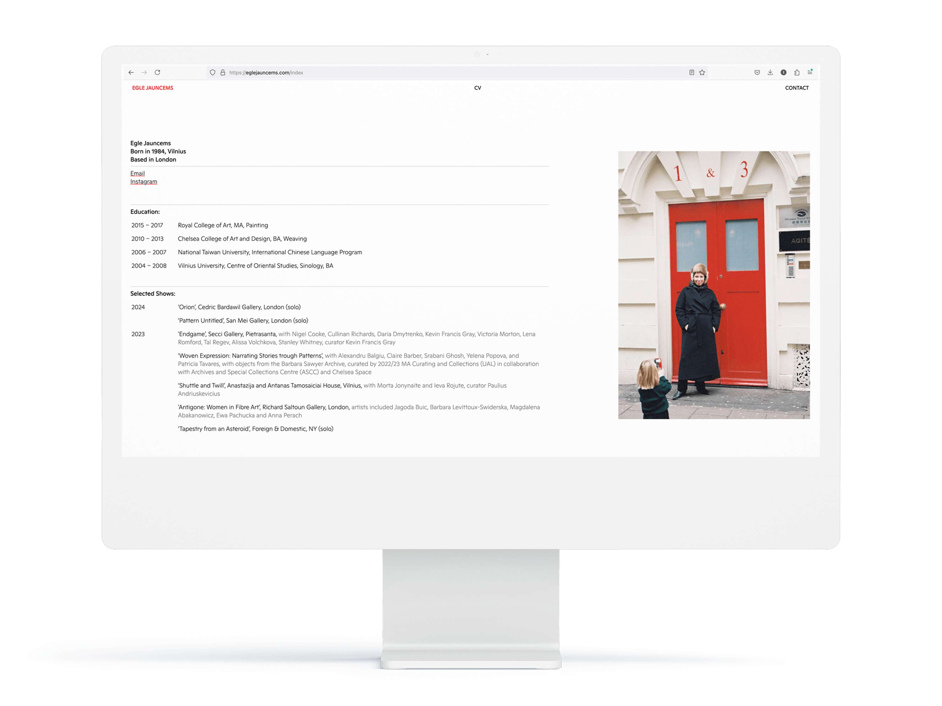 Eglė Jauncems Website by Laime Lukosiunaite