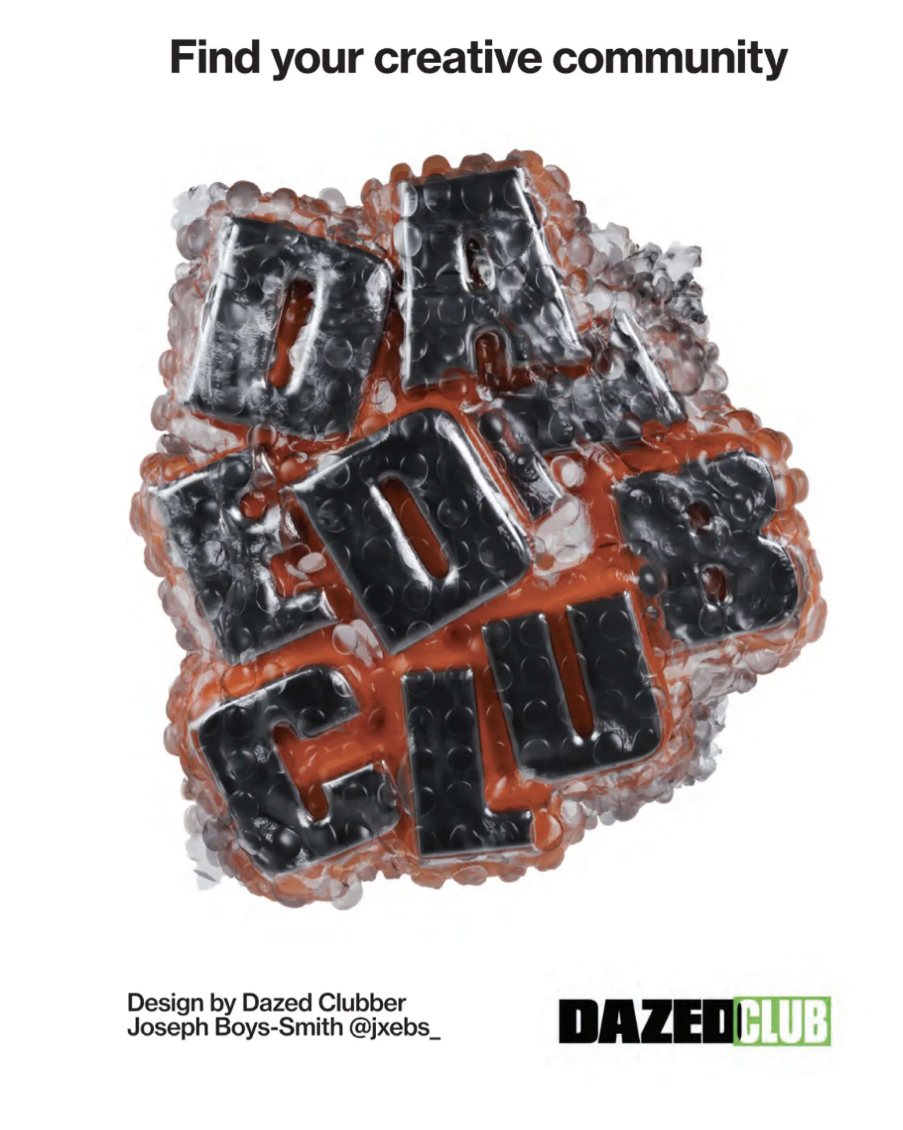3D Graphics for DAZED 'The Impossible Issue' Autumn 2024 Print by Joseph Boys-Smith