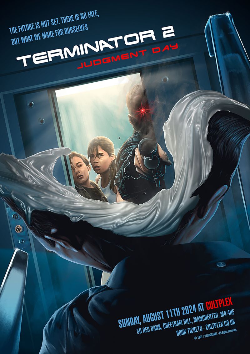 Terminator 2 screening poster by Pete Lloyd
