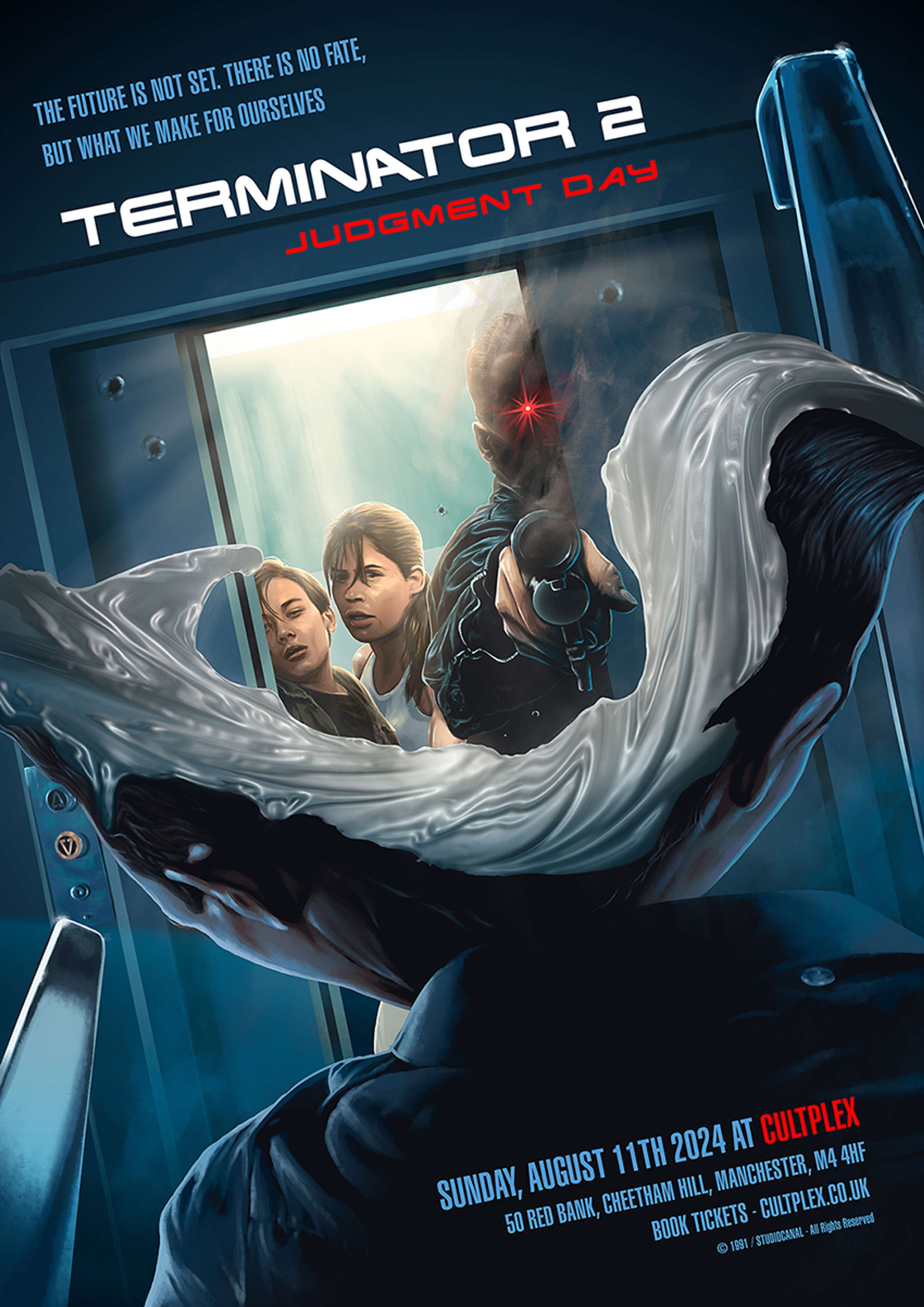 Terminator 2 screening poster by Pete Lloyd