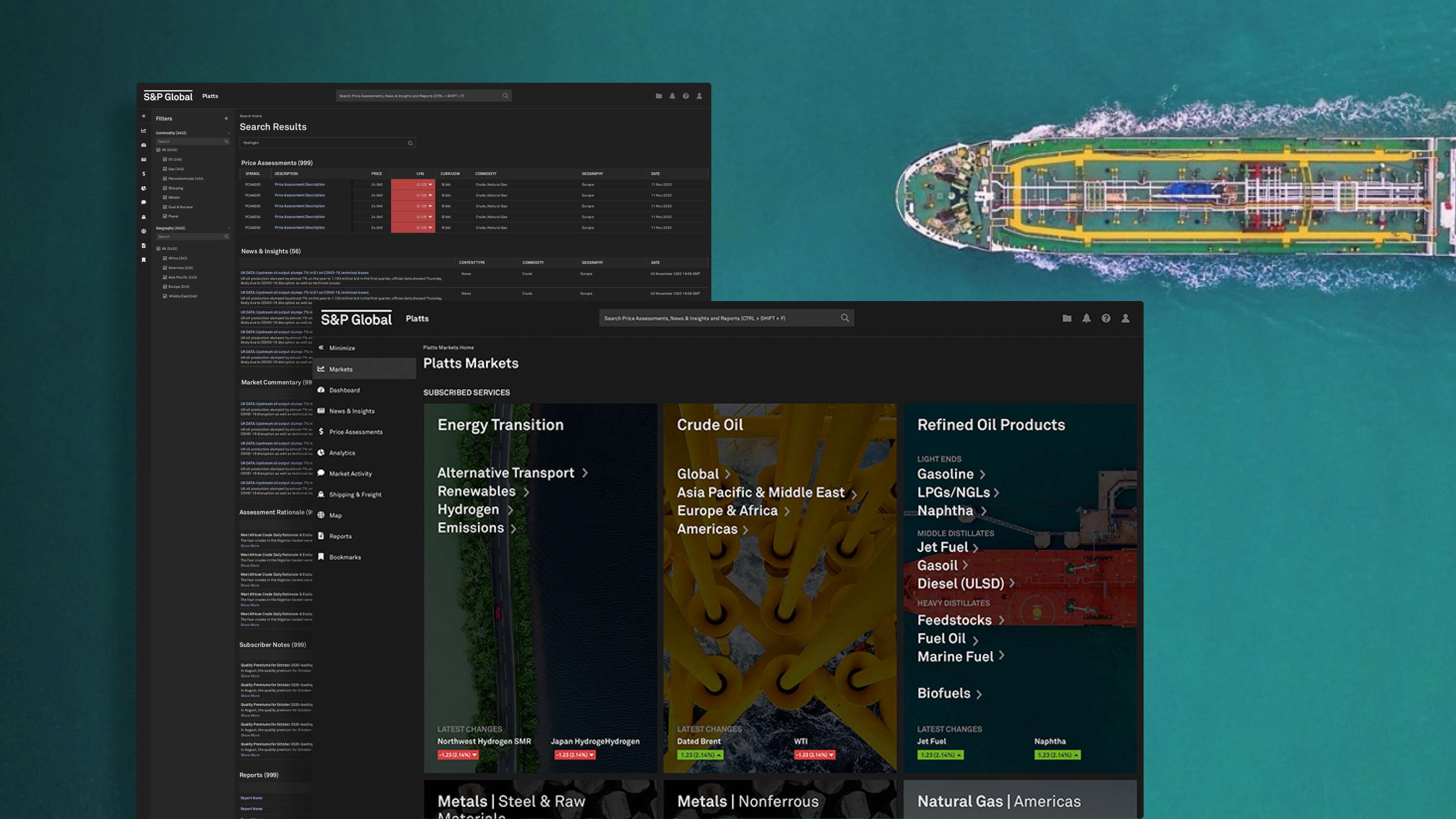 Design Vision for S&P Global Platts Plattform by Joachim Falck-Hansen