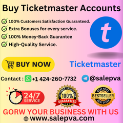 Buy TicketMaster Accounts |➤ Telegram: @pvabuys ➤ WhatsApp:  +1 315-355-7986 https://pvabuys.com/shop/buy-ticketmaster-accounts/