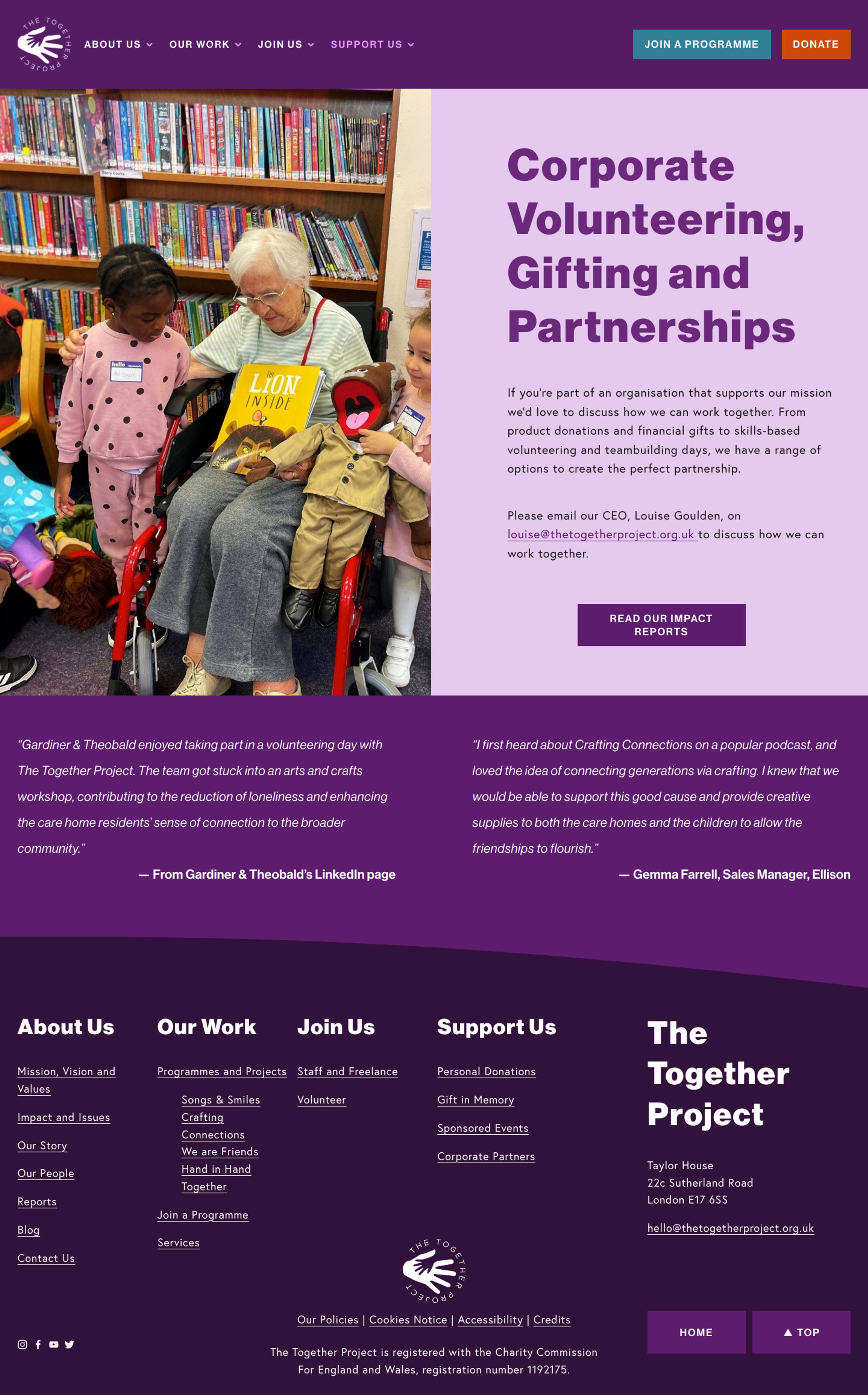 The Together Project website redesign by Alexandra Mendes Guerra