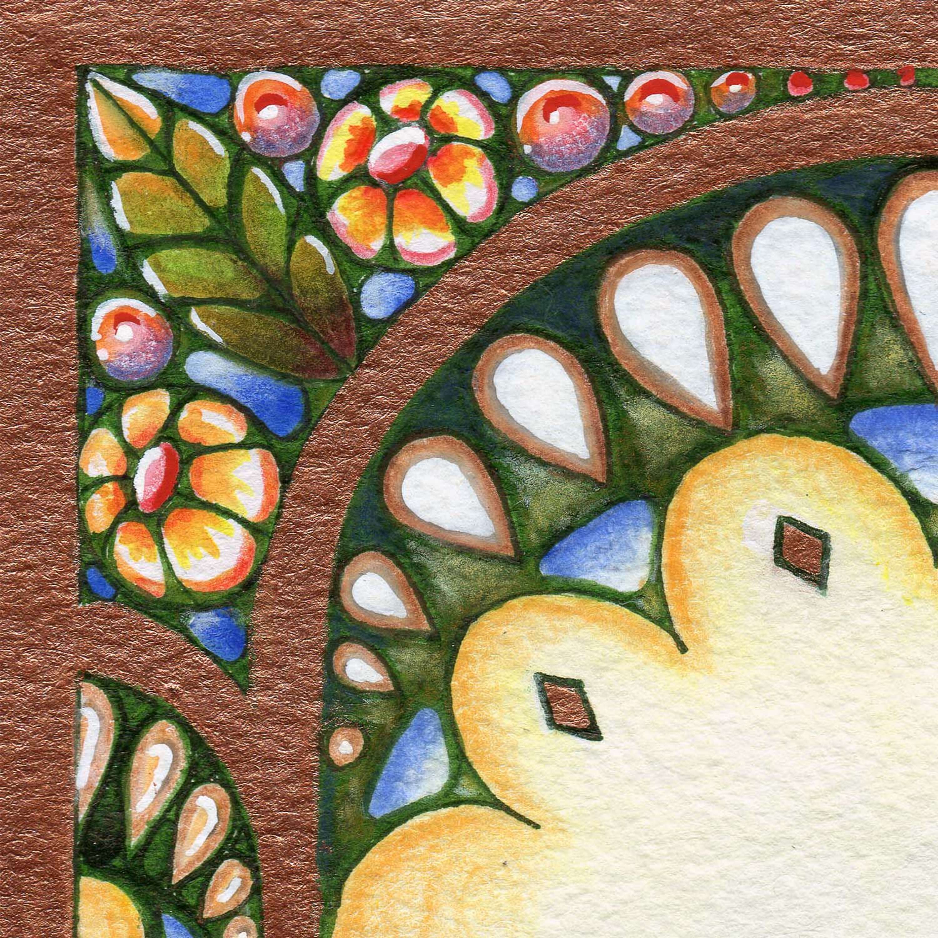 Goldfinch and Pear by Clare Warner