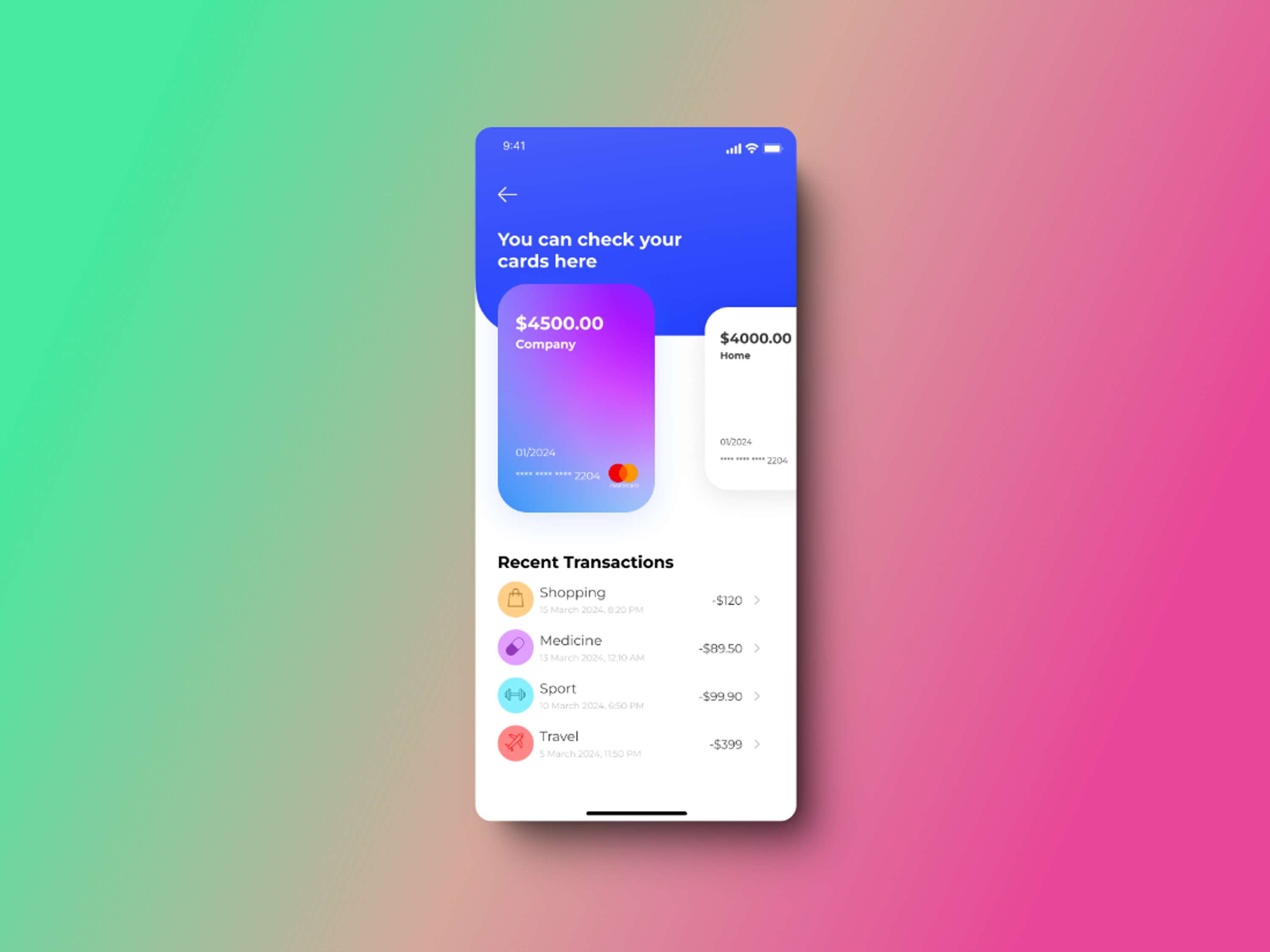 Mobile Finance App UI Design by Jennifer Poku