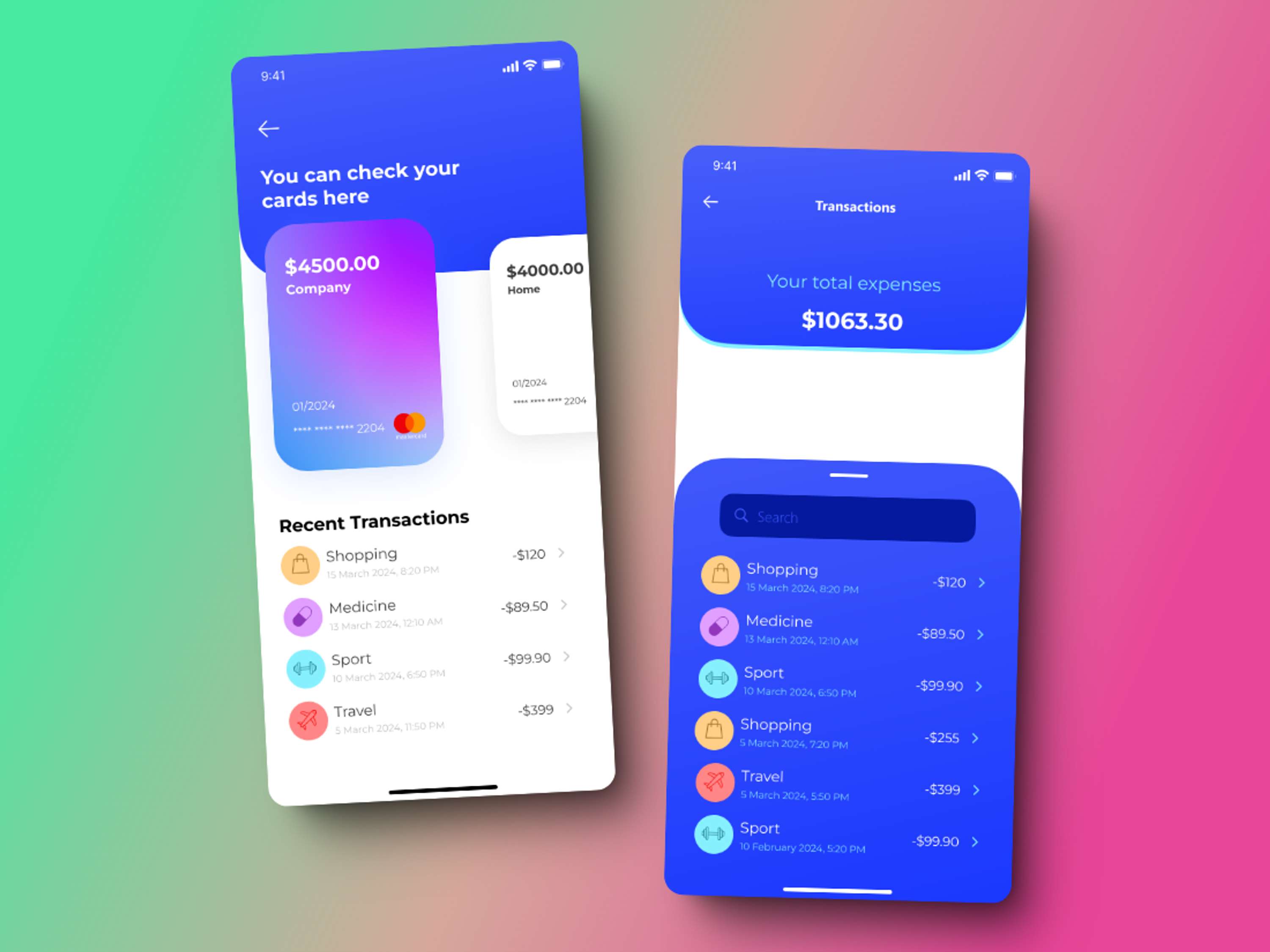 Mobile Finance App UI Design by Jennifer Poku