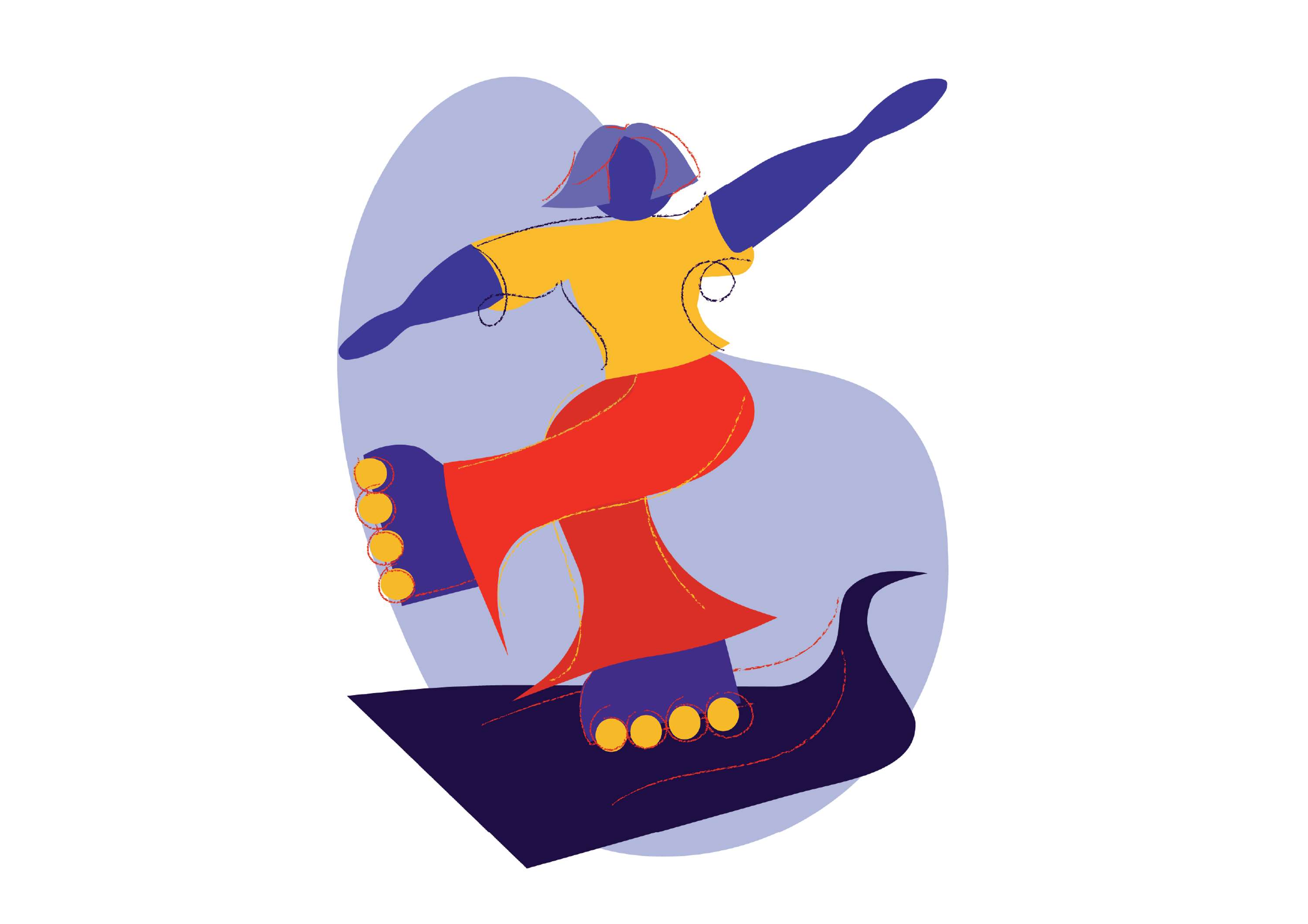 Abstract Vector Character Illustration by Phoebe Person