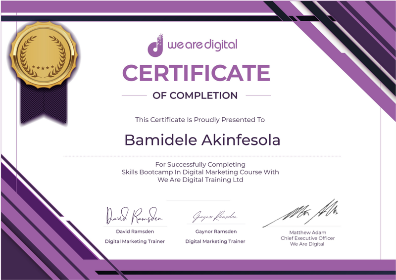 Google Digital Garage and Analytics by Bamidele Akinfesola