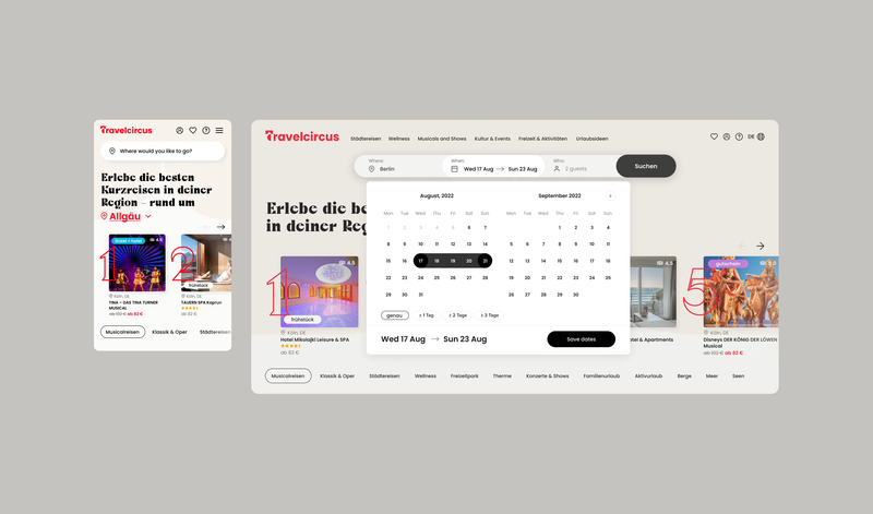 Travelcircus - Discovery Page by Olga Fiodorova