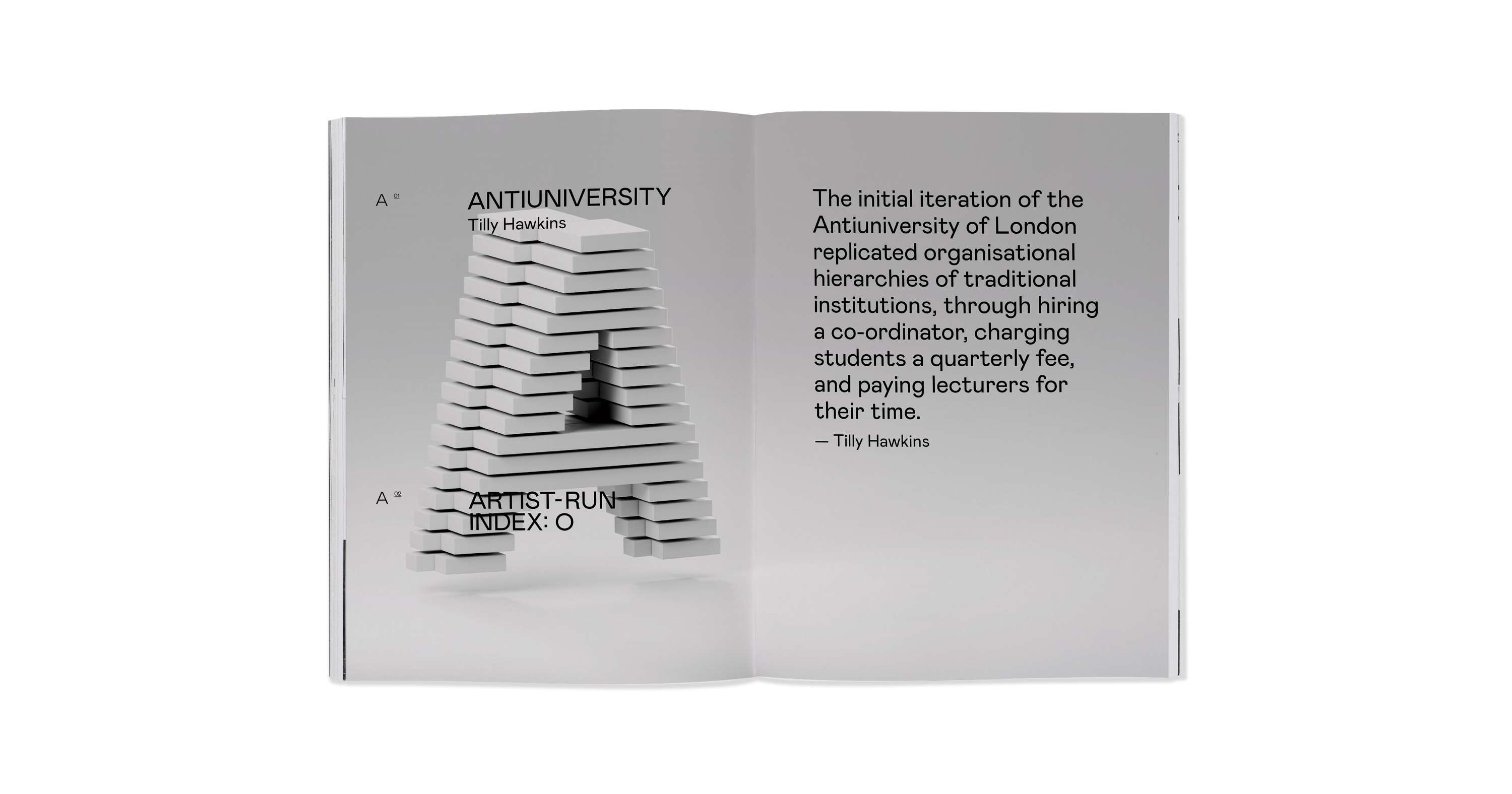 UNLEARNING edition of SLUICE designed by CHK Design by Christian Küsters
