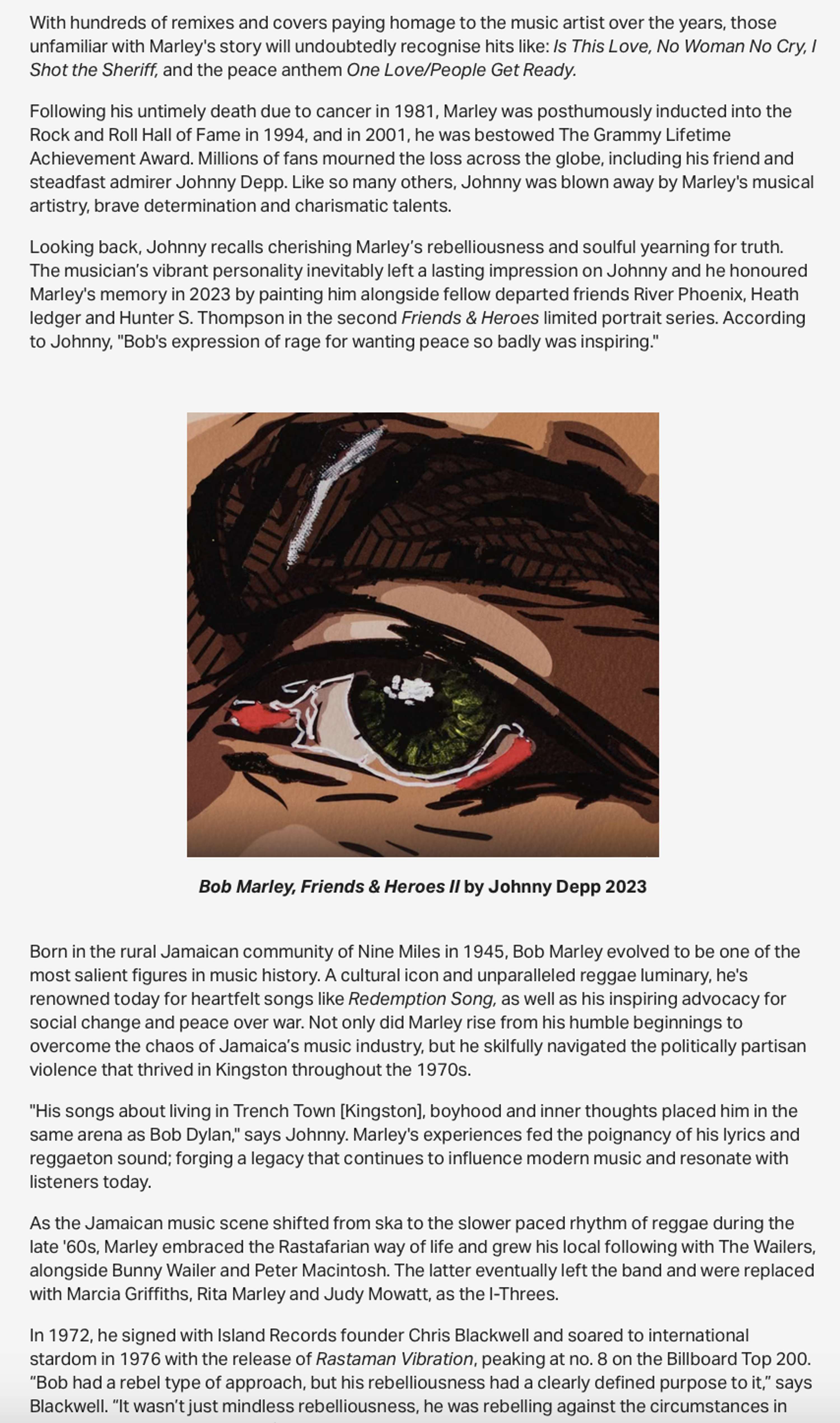 Exploring Johnny Depp's Artwork by Raegan Rubin