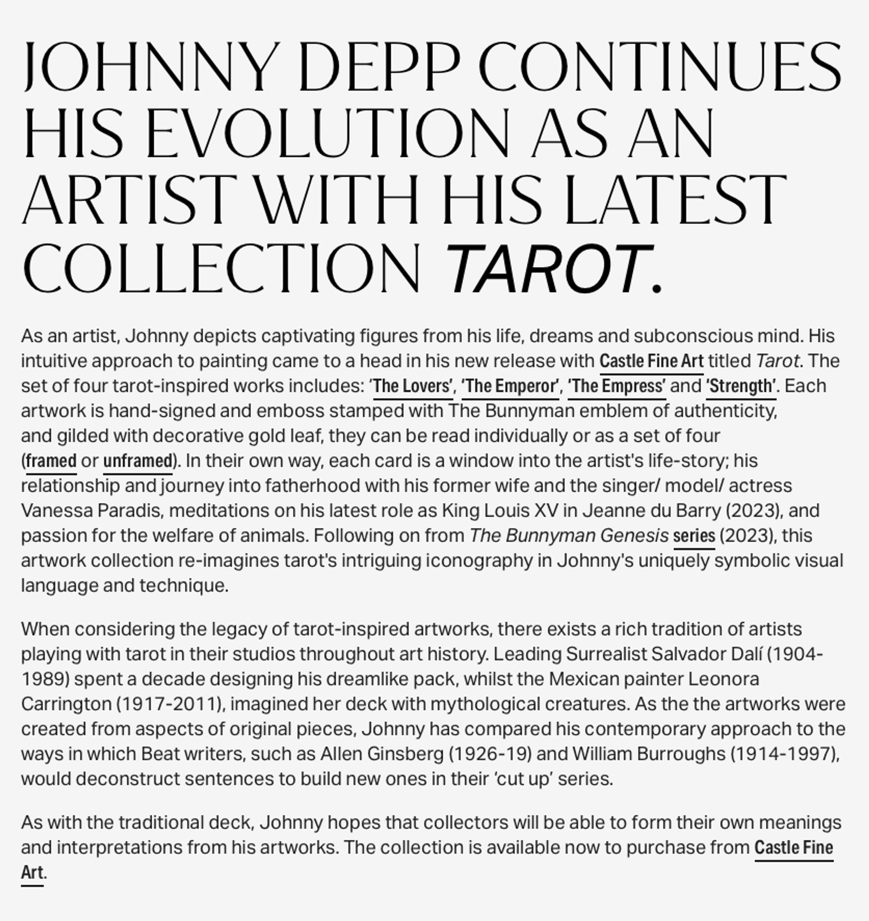 Exploring Johnny Depp's Artwork by Raegan Rubin