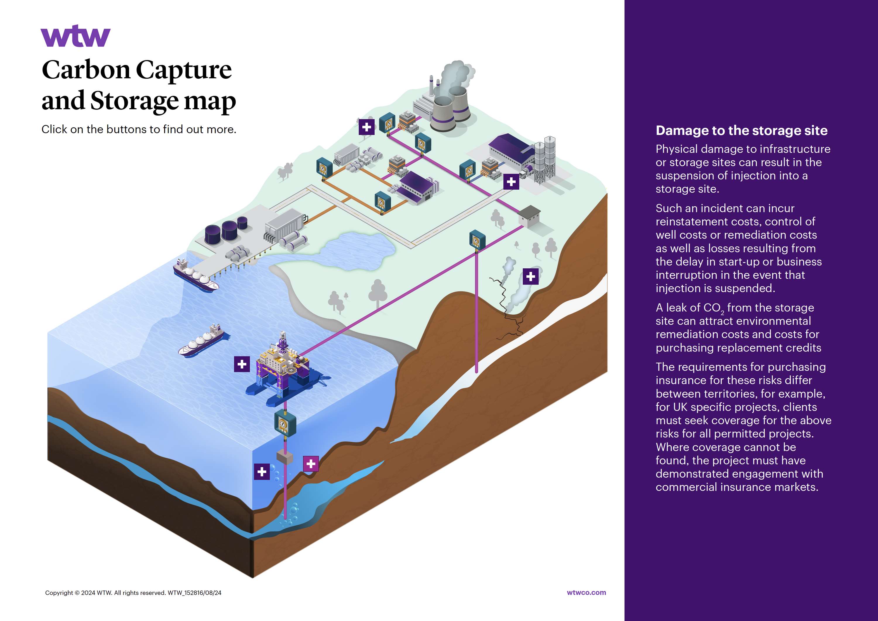 WTW Natural Resources, Carbon Capture Map 2024 by Dan Hollyoake