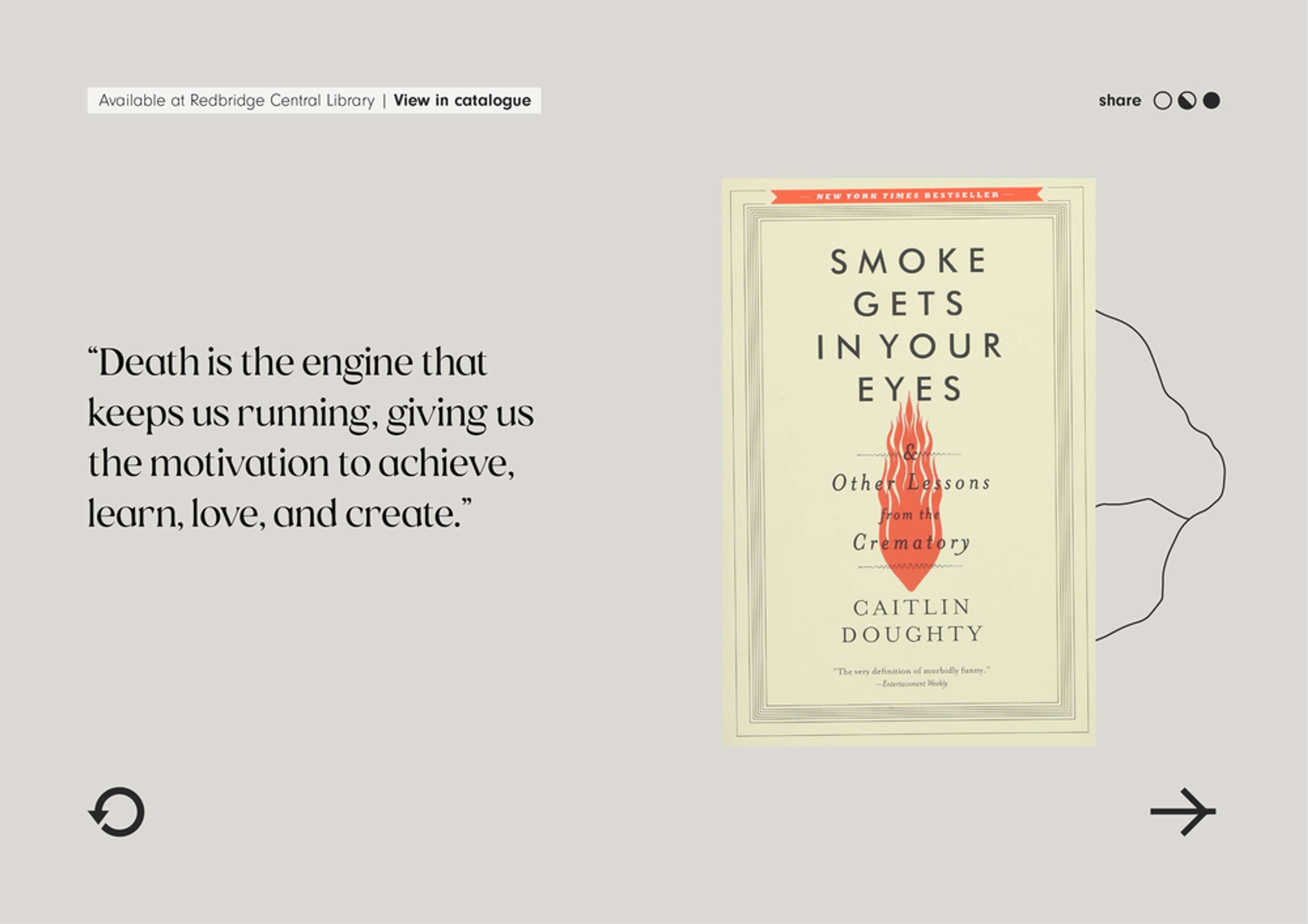 The Death Positive Libraries Interactive Experience by Elena Demireva