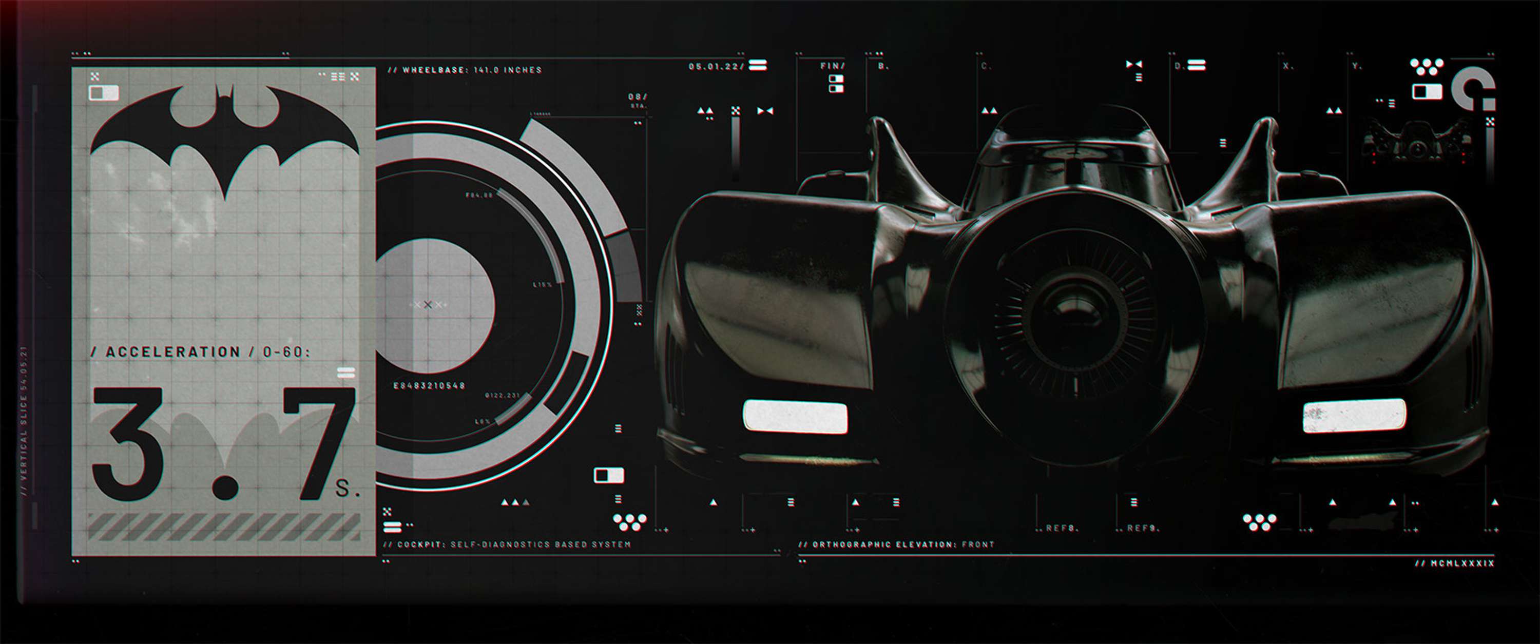 Batman - Style Frames & UI Design by Baz Pringle