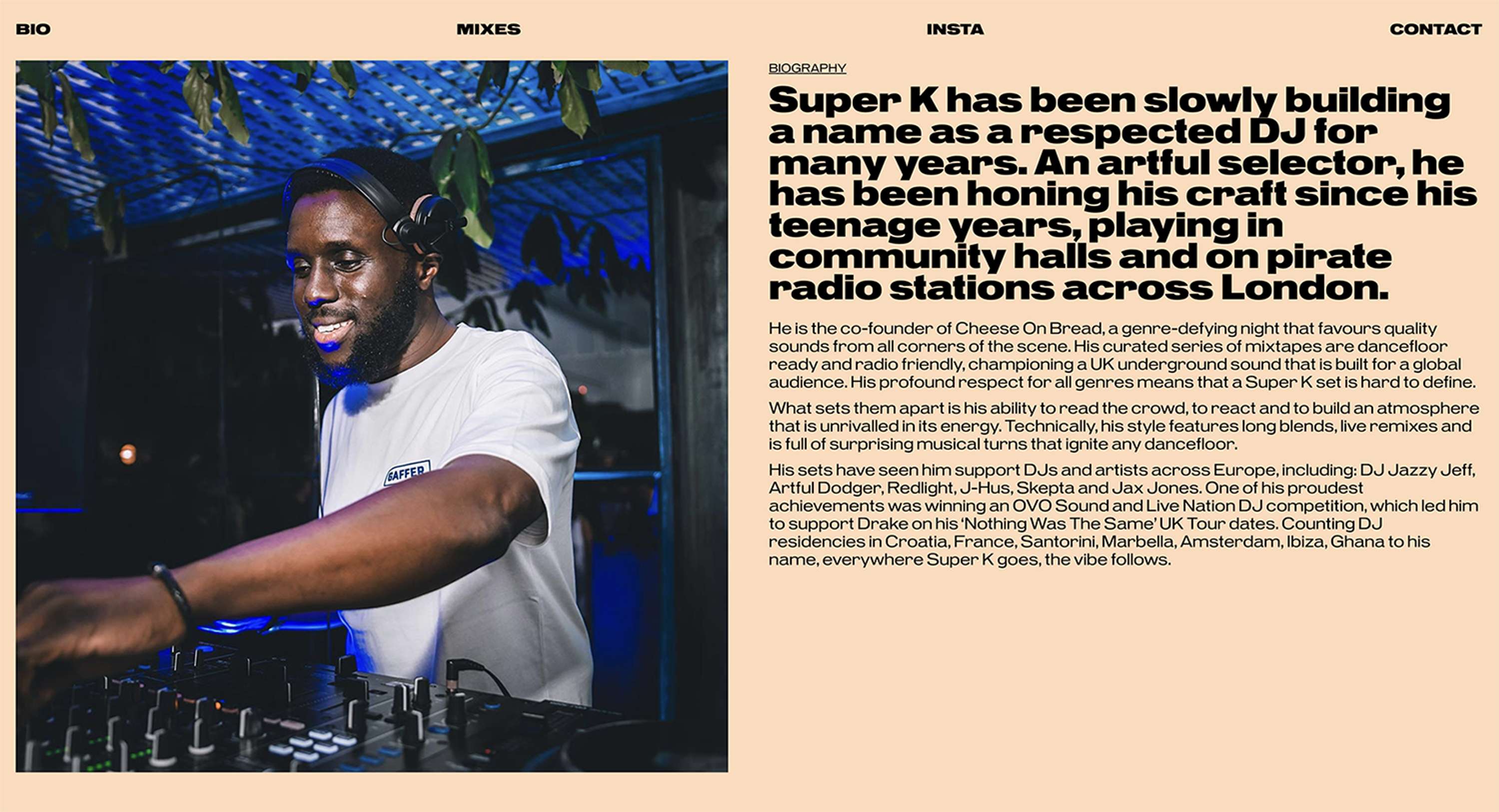 DJ Super K - Wordpress Microsite by William Frank
