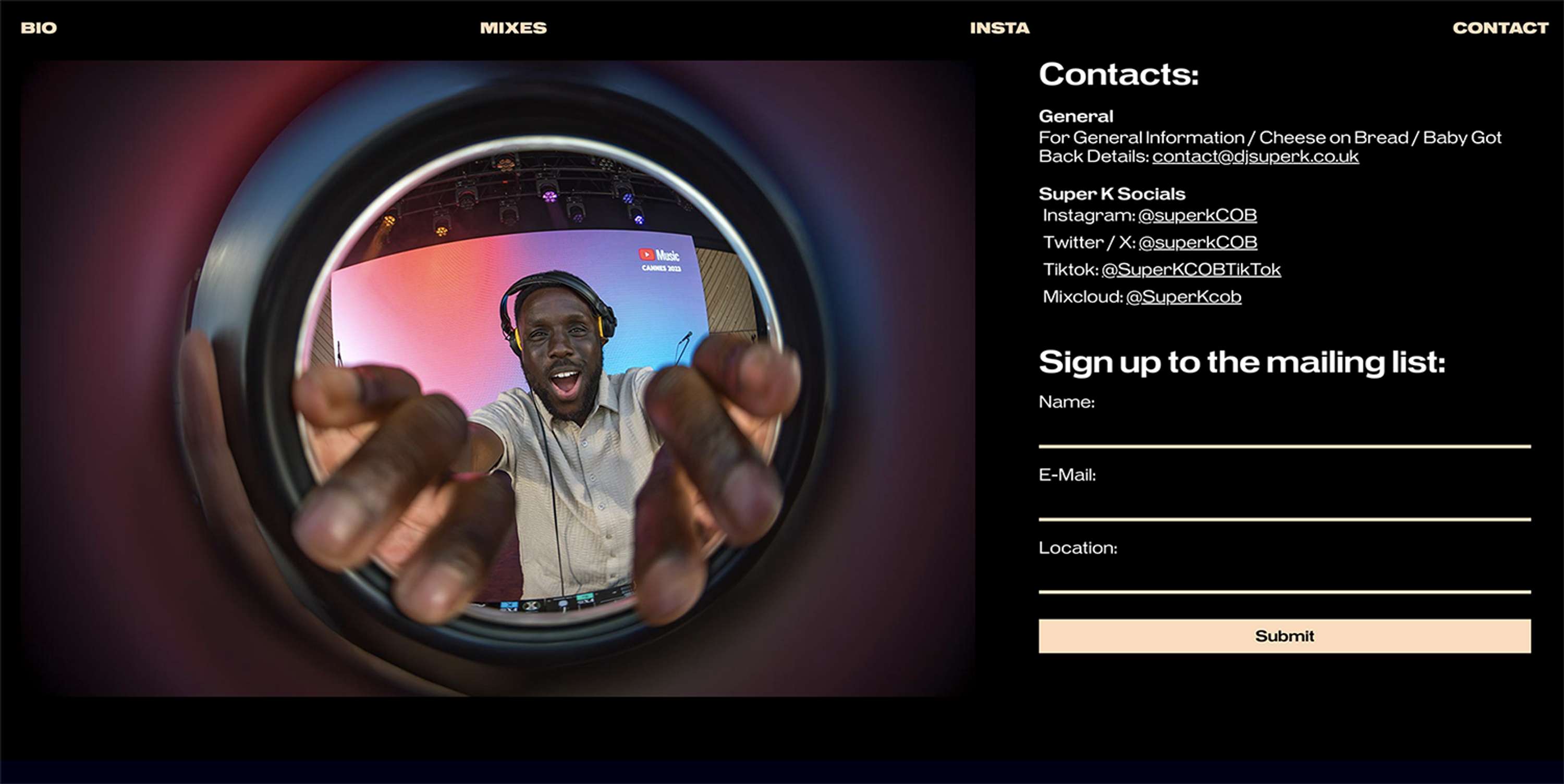 DJ Super K - Wordpress Microsite by William Frank