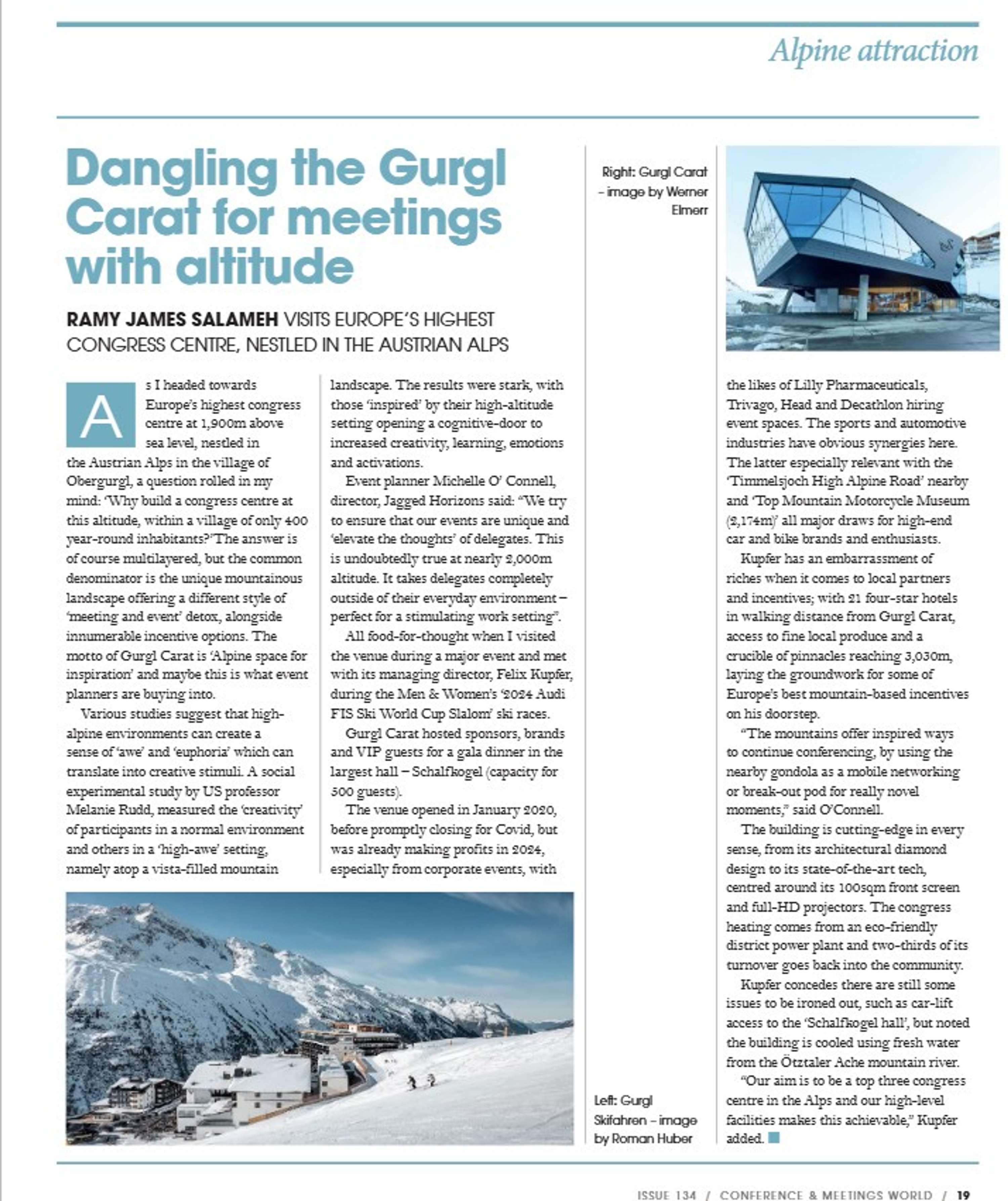 Dangling the Gurgl Carat for meetings with altitude by Ramy James Salameh