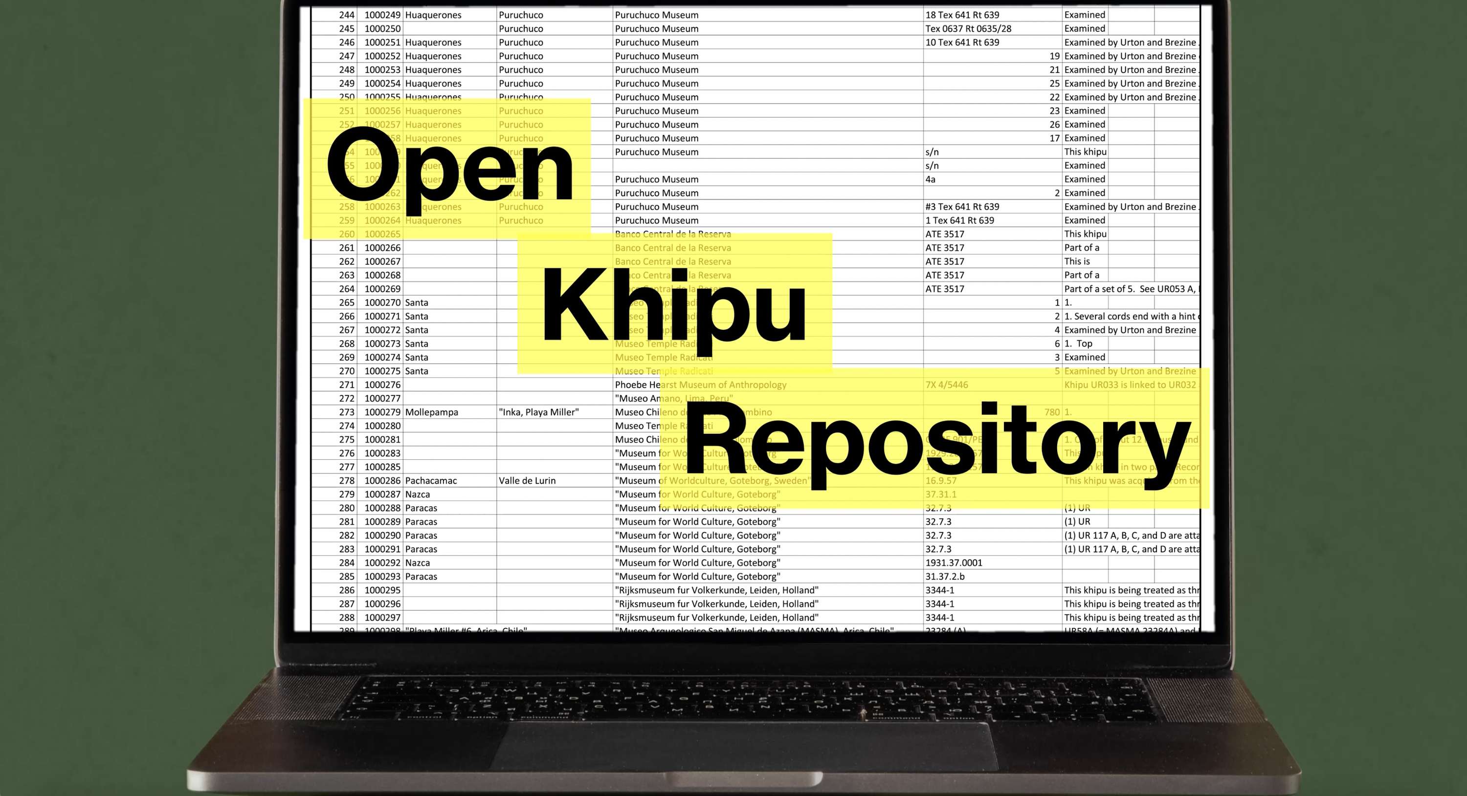 Khipu to Excel - Curator's Corner by John Harding