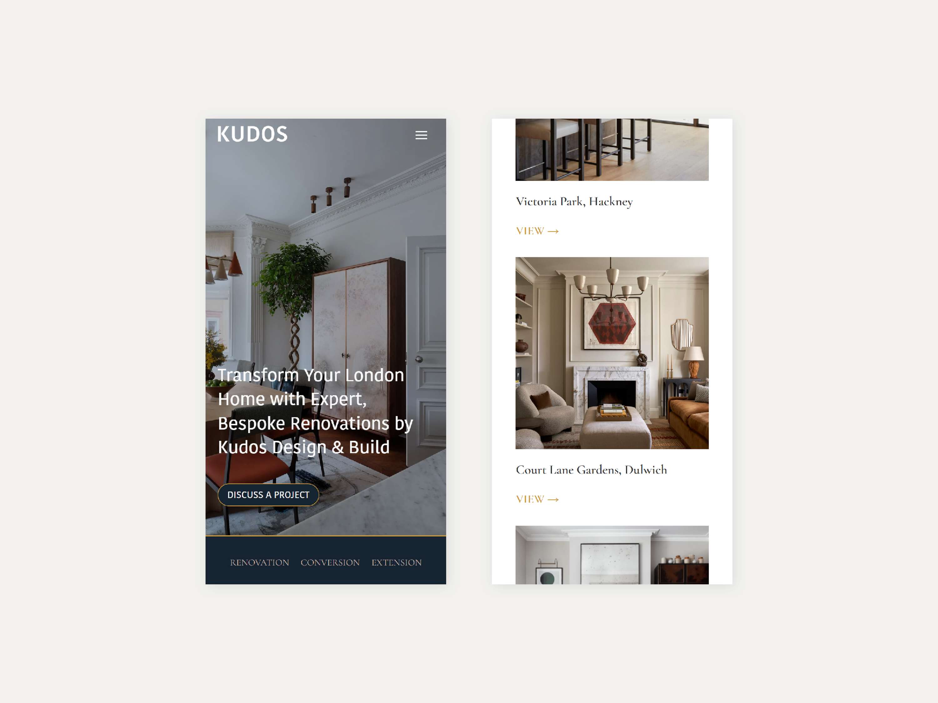 Kudos Design & Build | Web Design & Development by Tiffany Farthing
