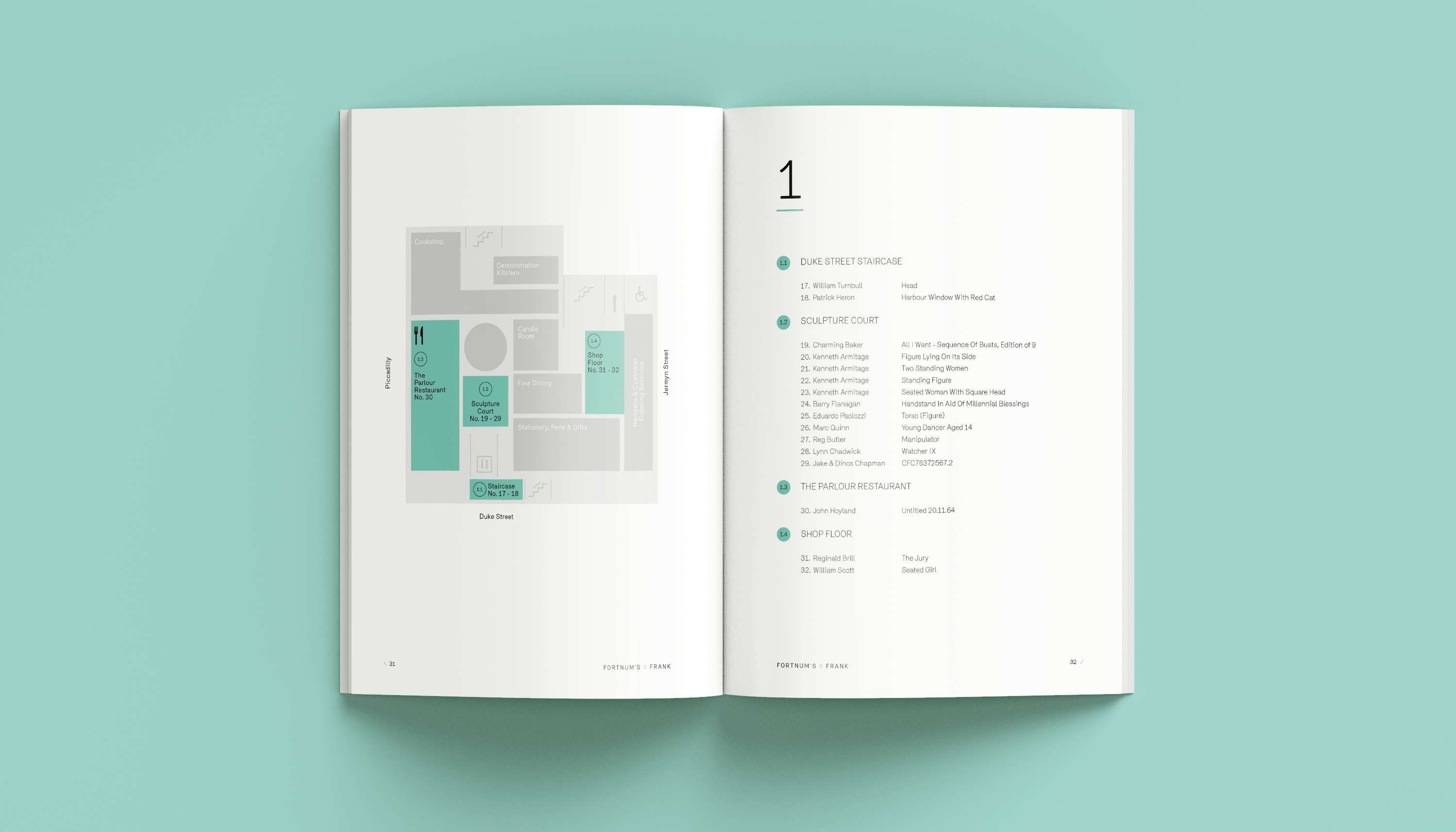 Fortnum x Frank AW16 gallery guide book by Dominique Baker