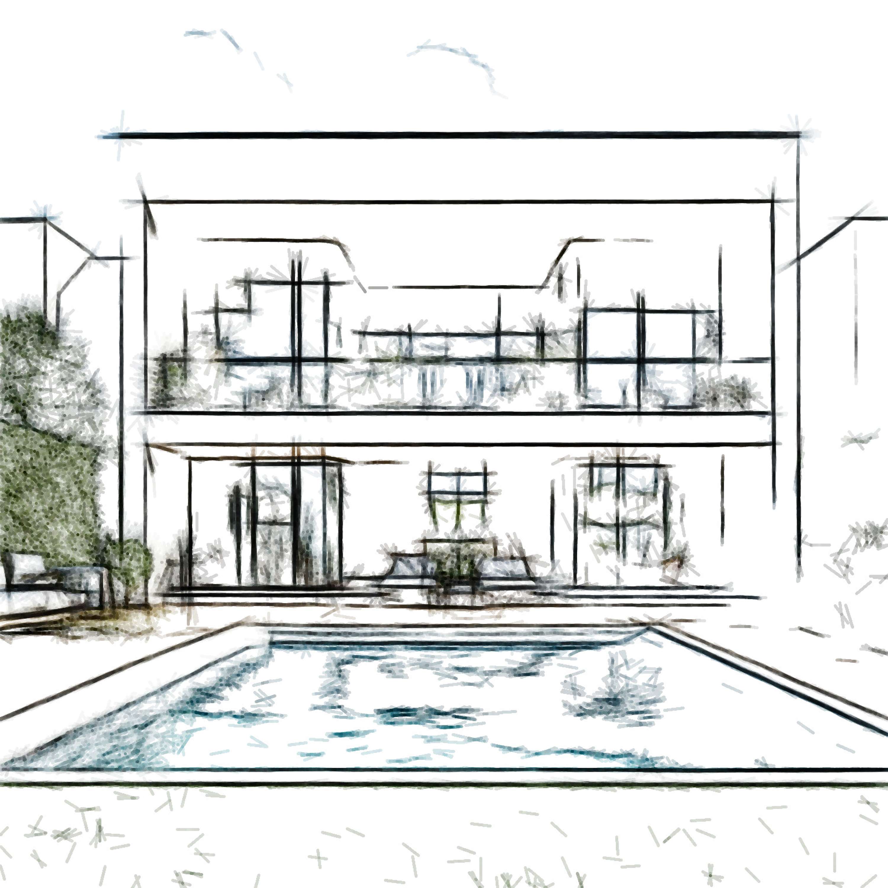 Architectural Sketches and Models - Bozelos by Panagiotis Bozelos