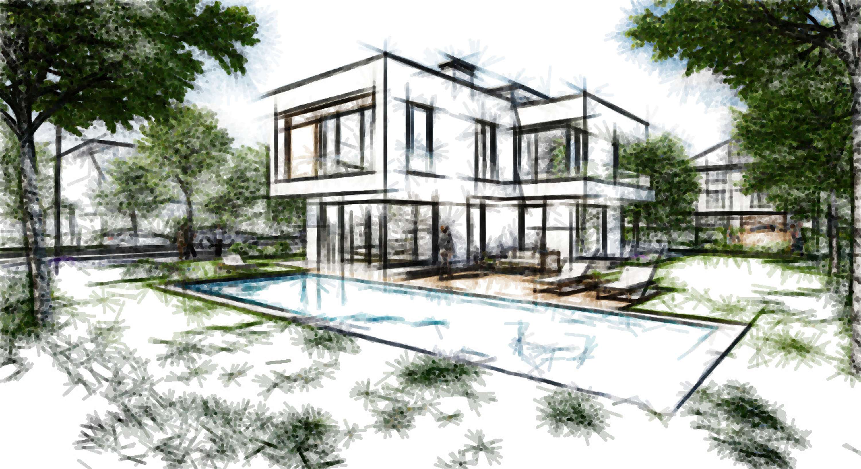 Architectural Sketches and Models - Bozelos by Panagiotis Bozelos