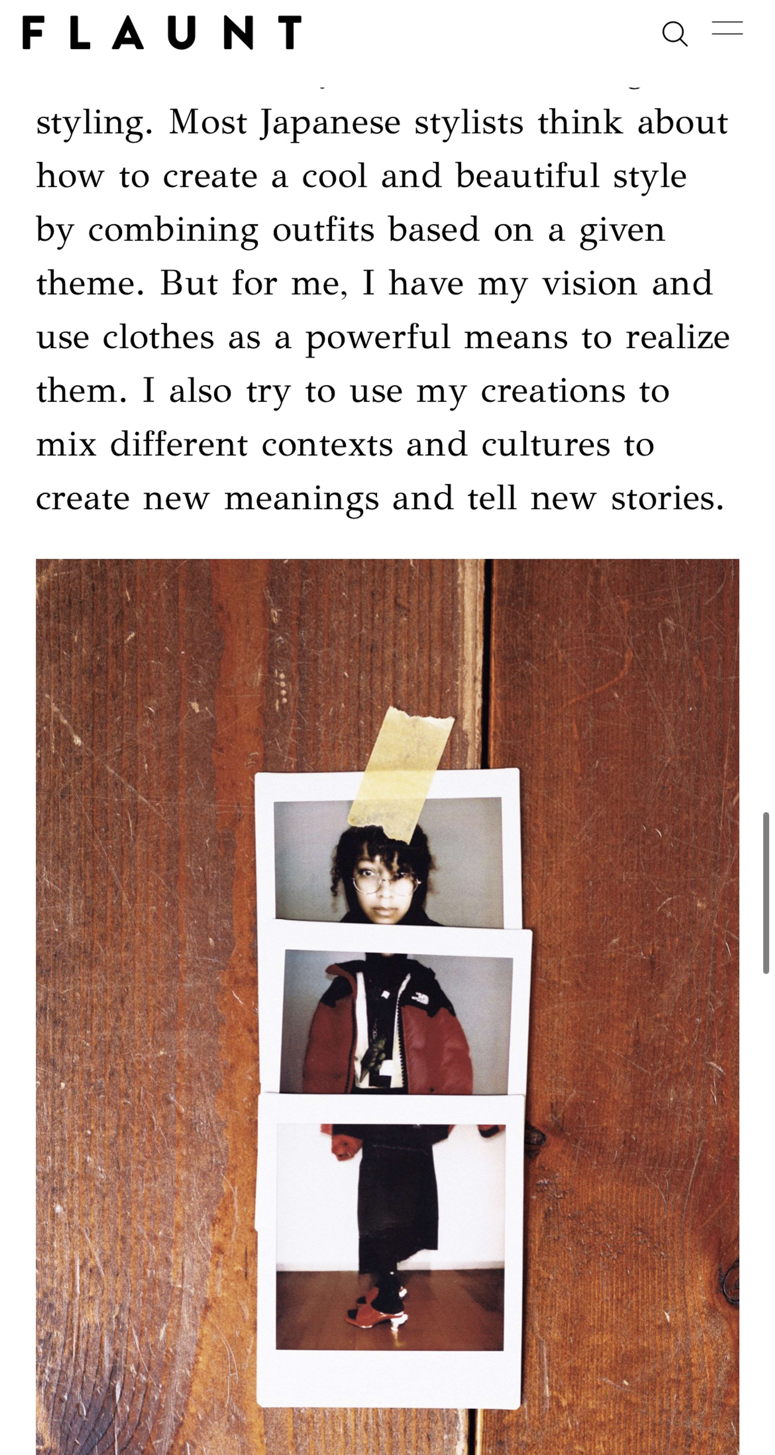 Concept Without Compromise-Featured Interview with Flaunt Magawx by HIROTAKA AOKI