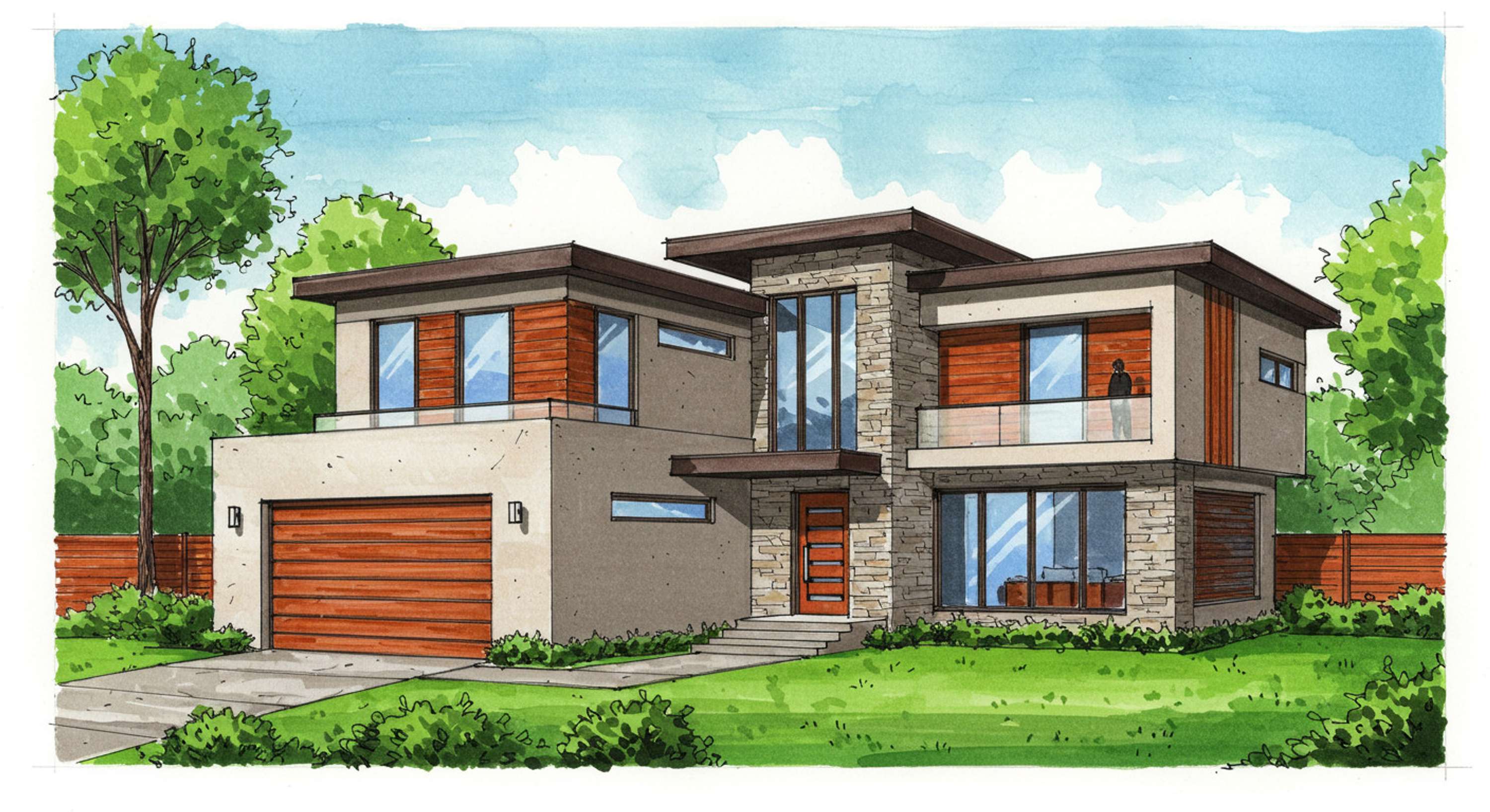 Architectural Sketches and Models - Bozelos by Panagiotis Bozelos