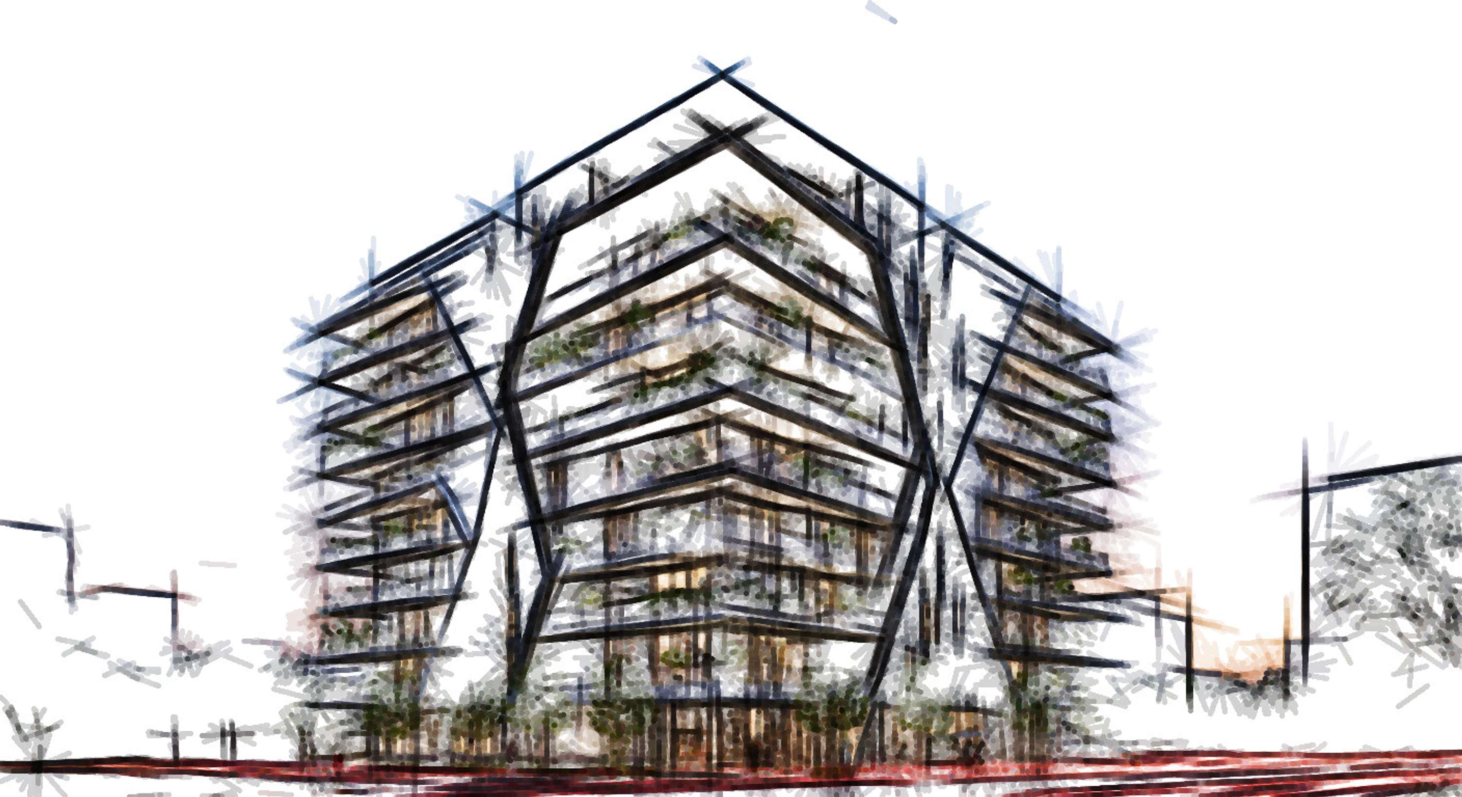 Architectural Sketches and Models - Bozelos by Panagiotis Bozelos