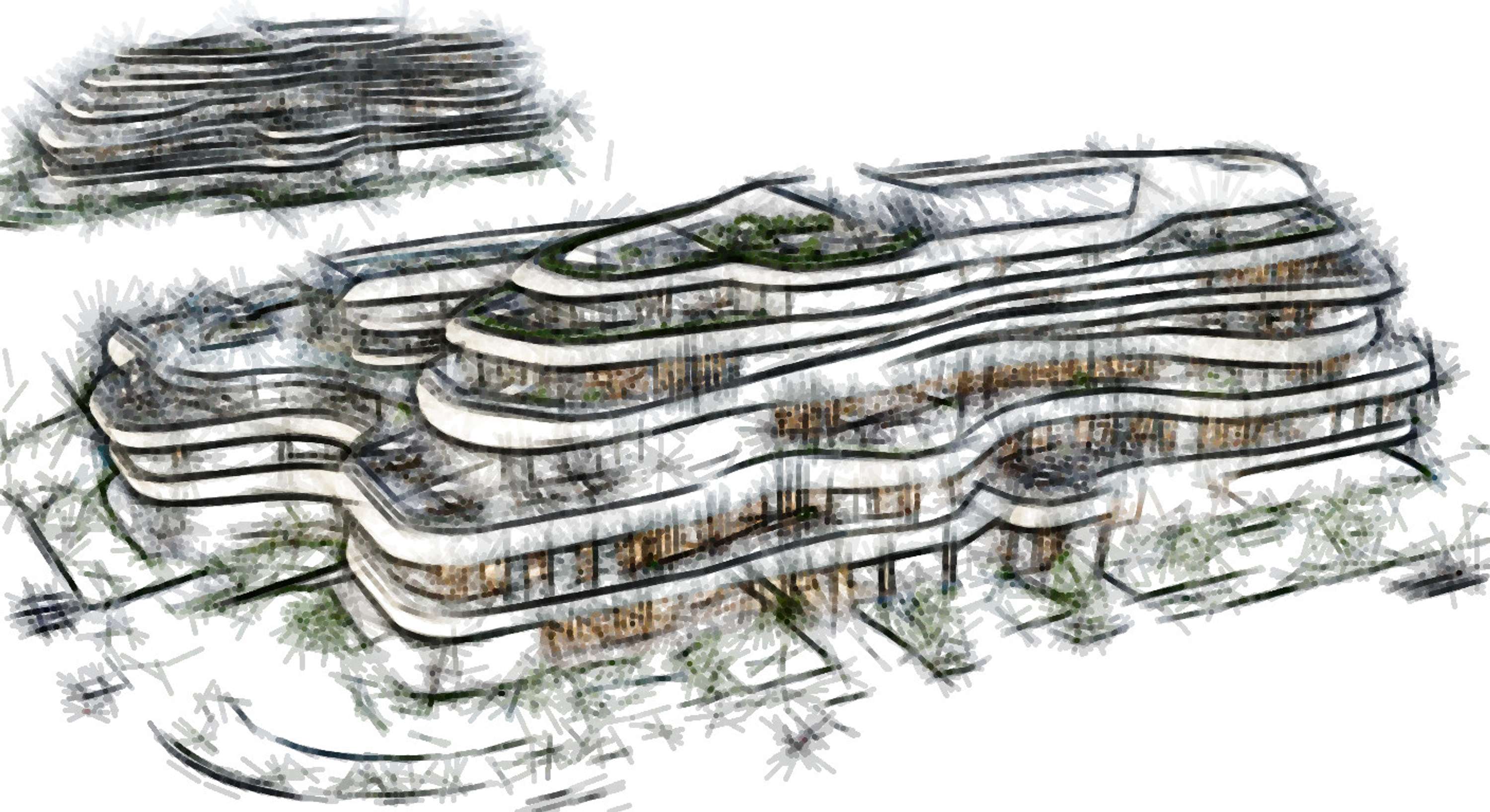 Architectural Sketches and Models - Bozelos by Panagiotis Bozelos
