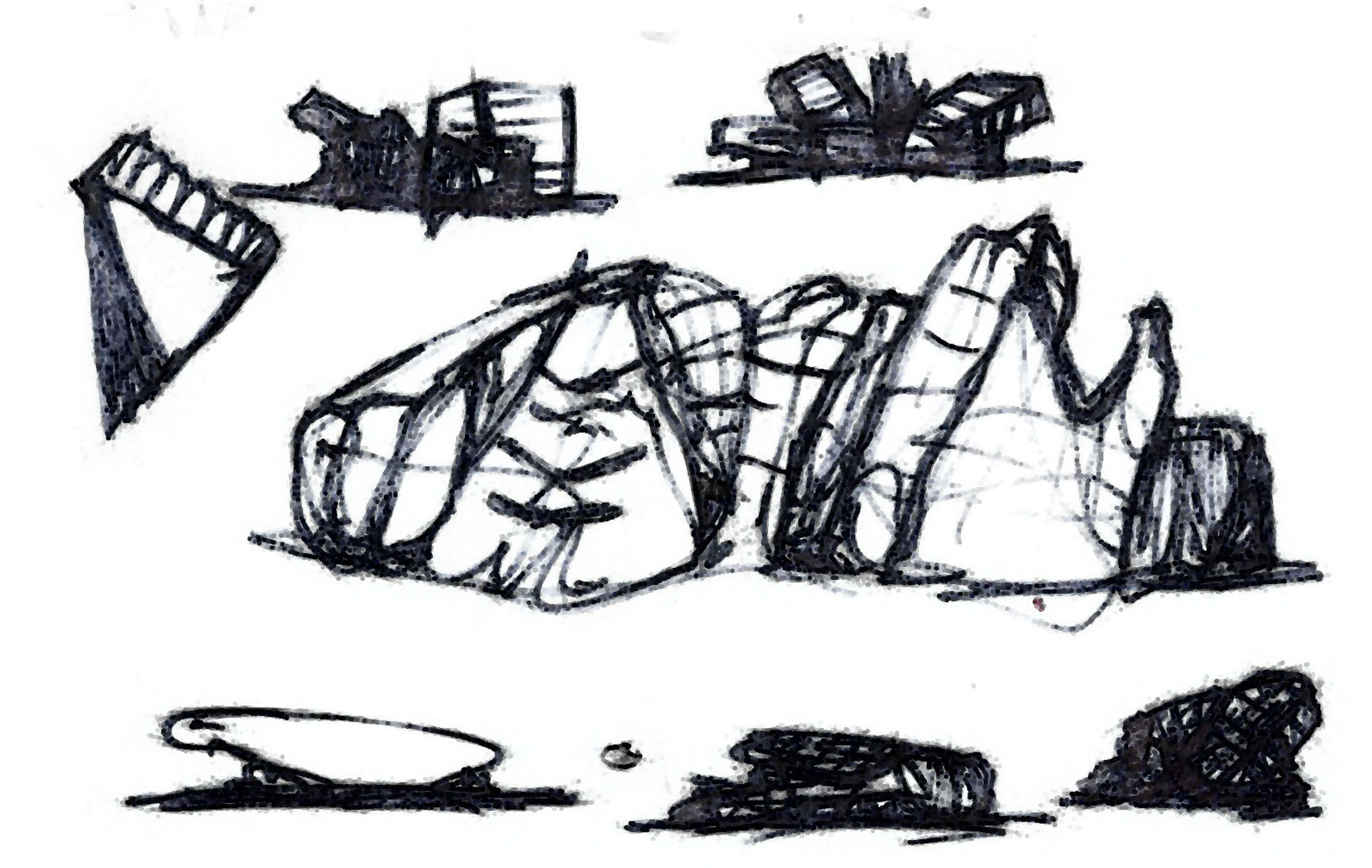 Architectural Sketches and Models - Bozelos by Panagiotis Bozelos