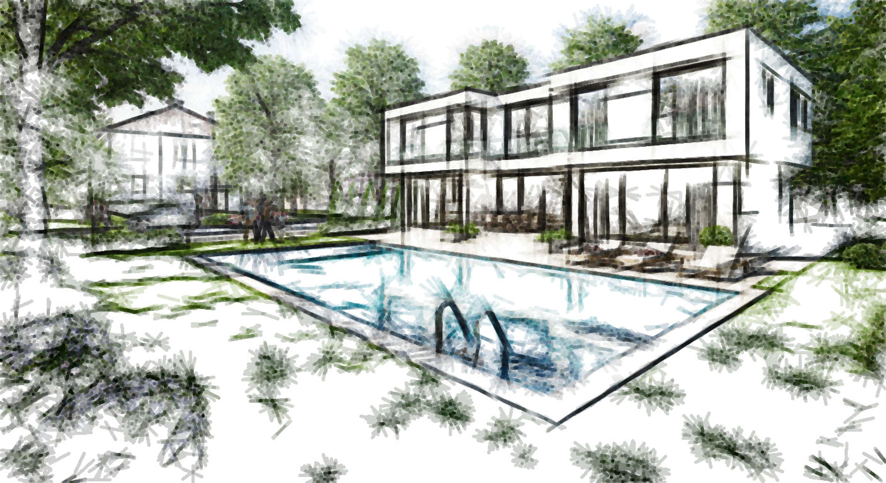 Architectural Sketches and Models - Bozelos by Panagiotis Bozelos