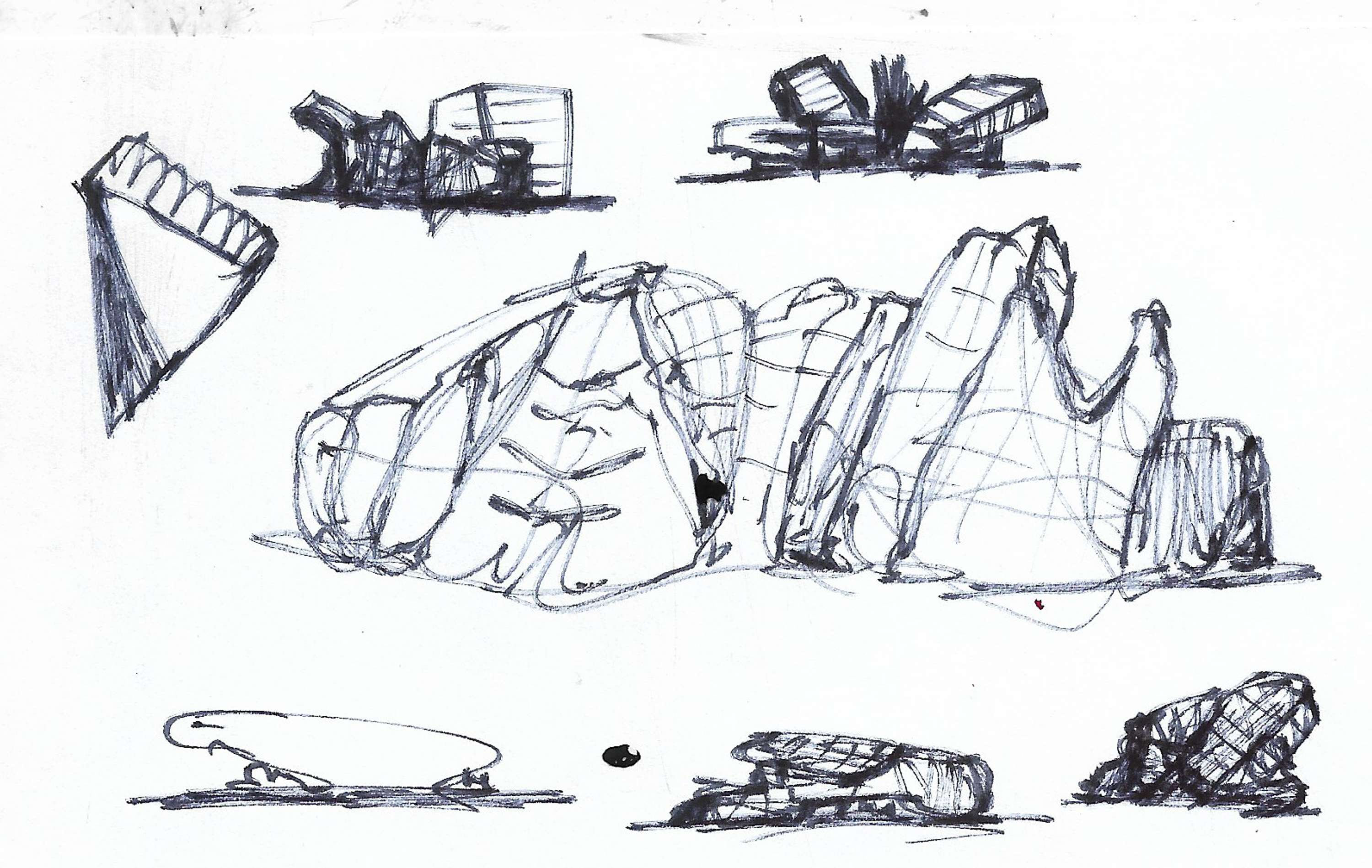 Architectural Sketches and Models - Bozelos by Panagiotis Bozelos