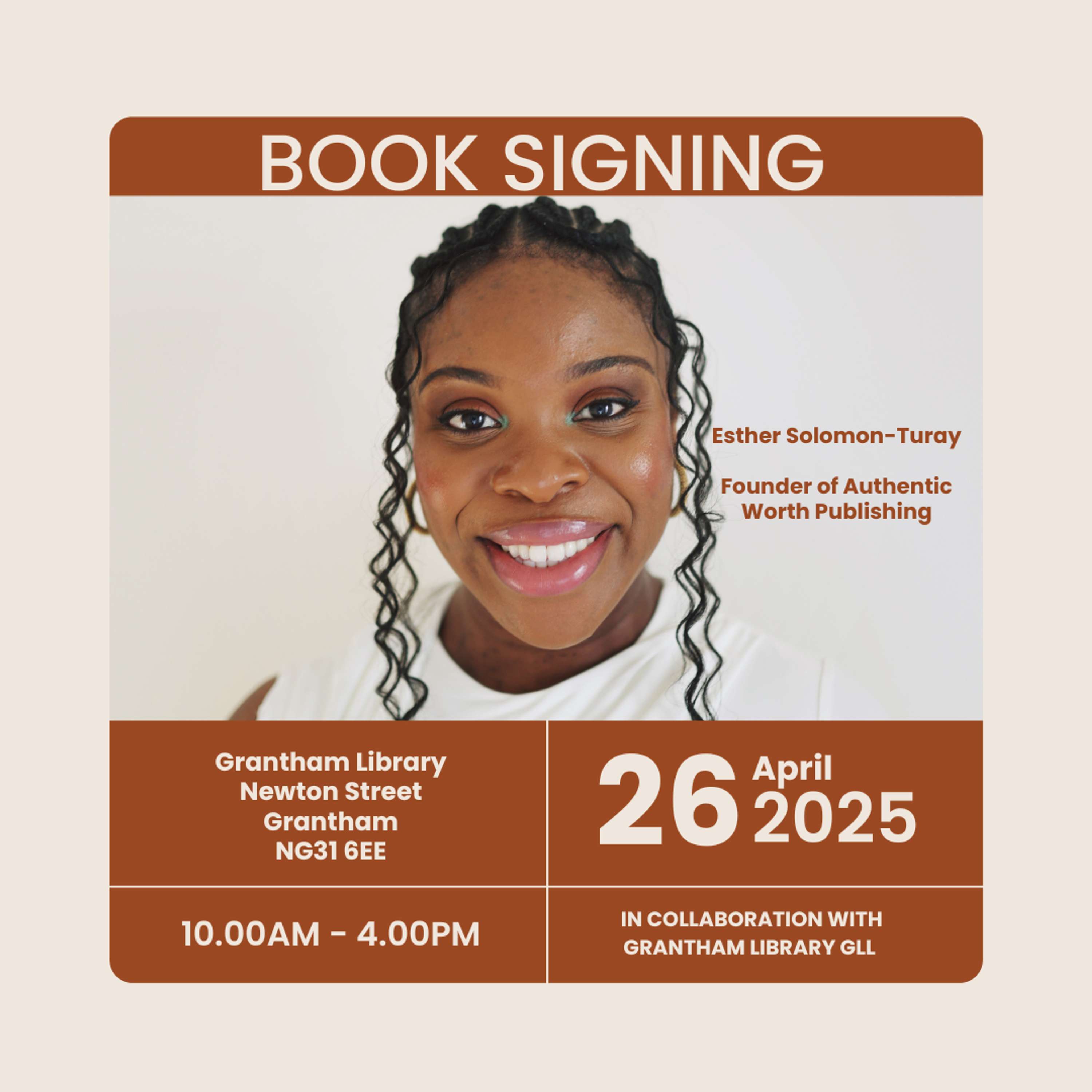 JOIN ME AT MY FIRST BOOK SIGNING OF THE YEAR!✍ by Esther Solomon-Turay