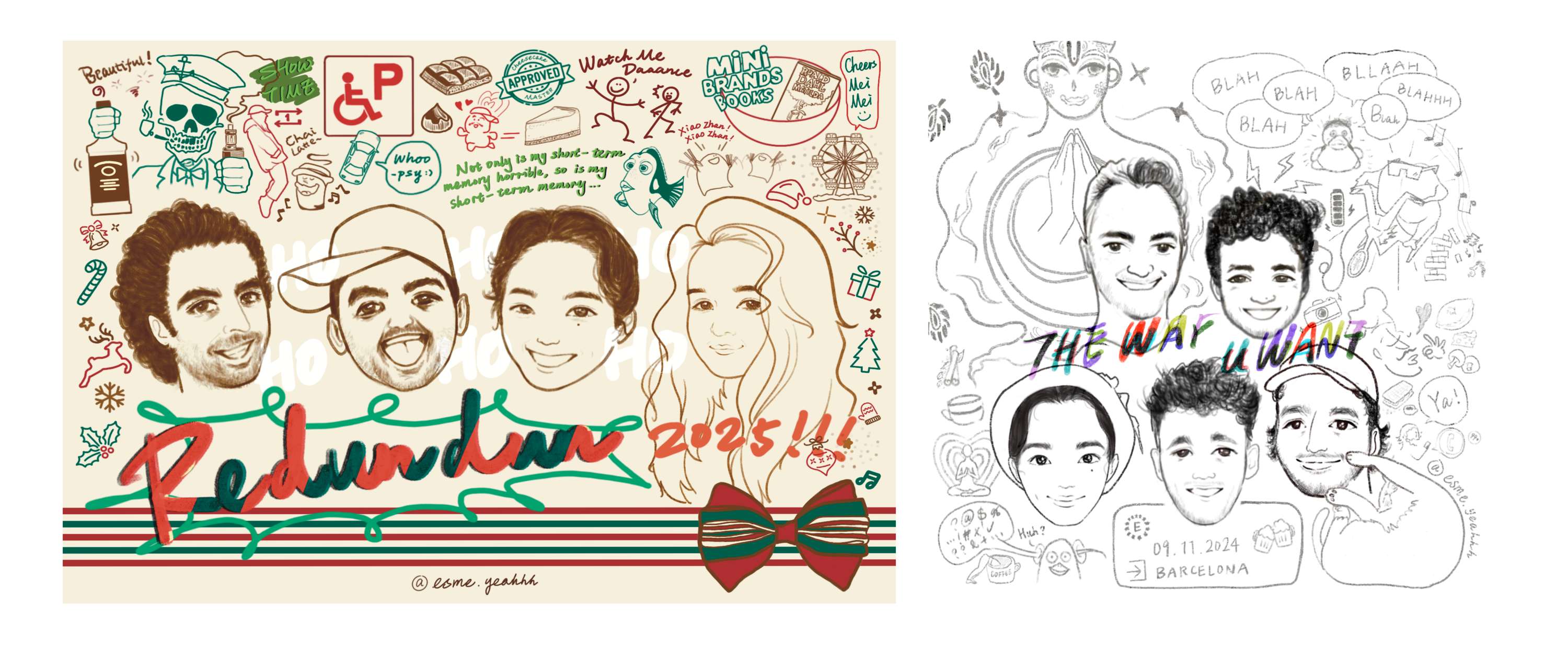 Personal Year Recap in One Drawing by YUYE ZHENG