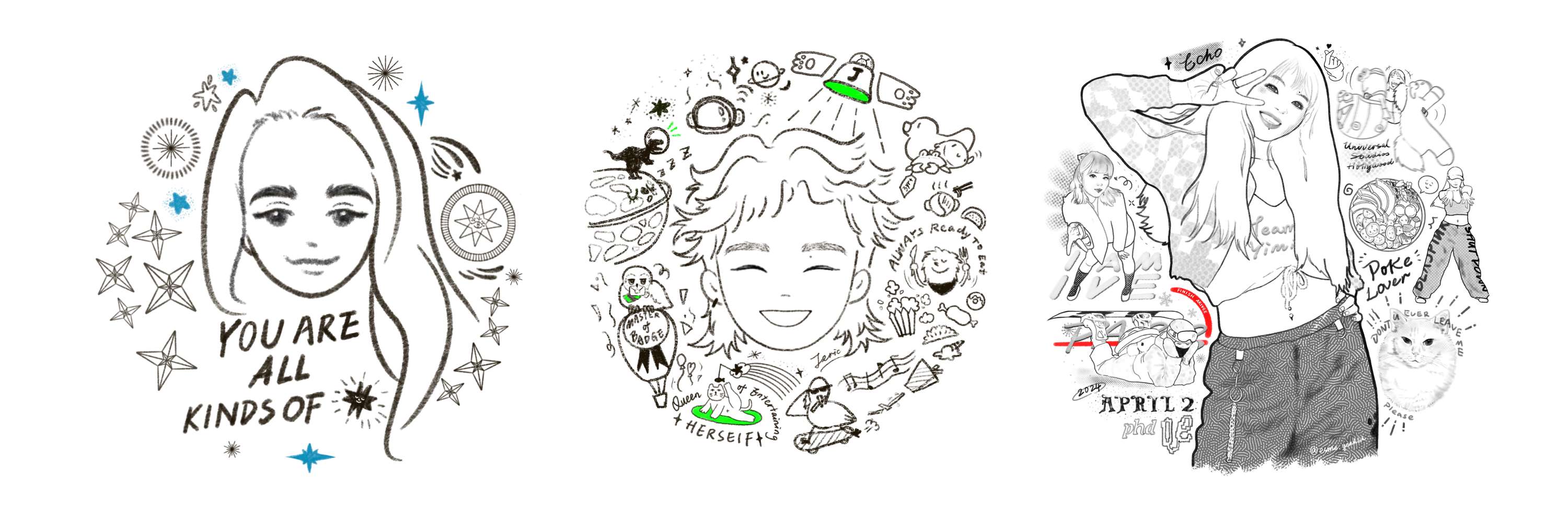 Personal Year Recap in One Drawing by YUYE ZHENG