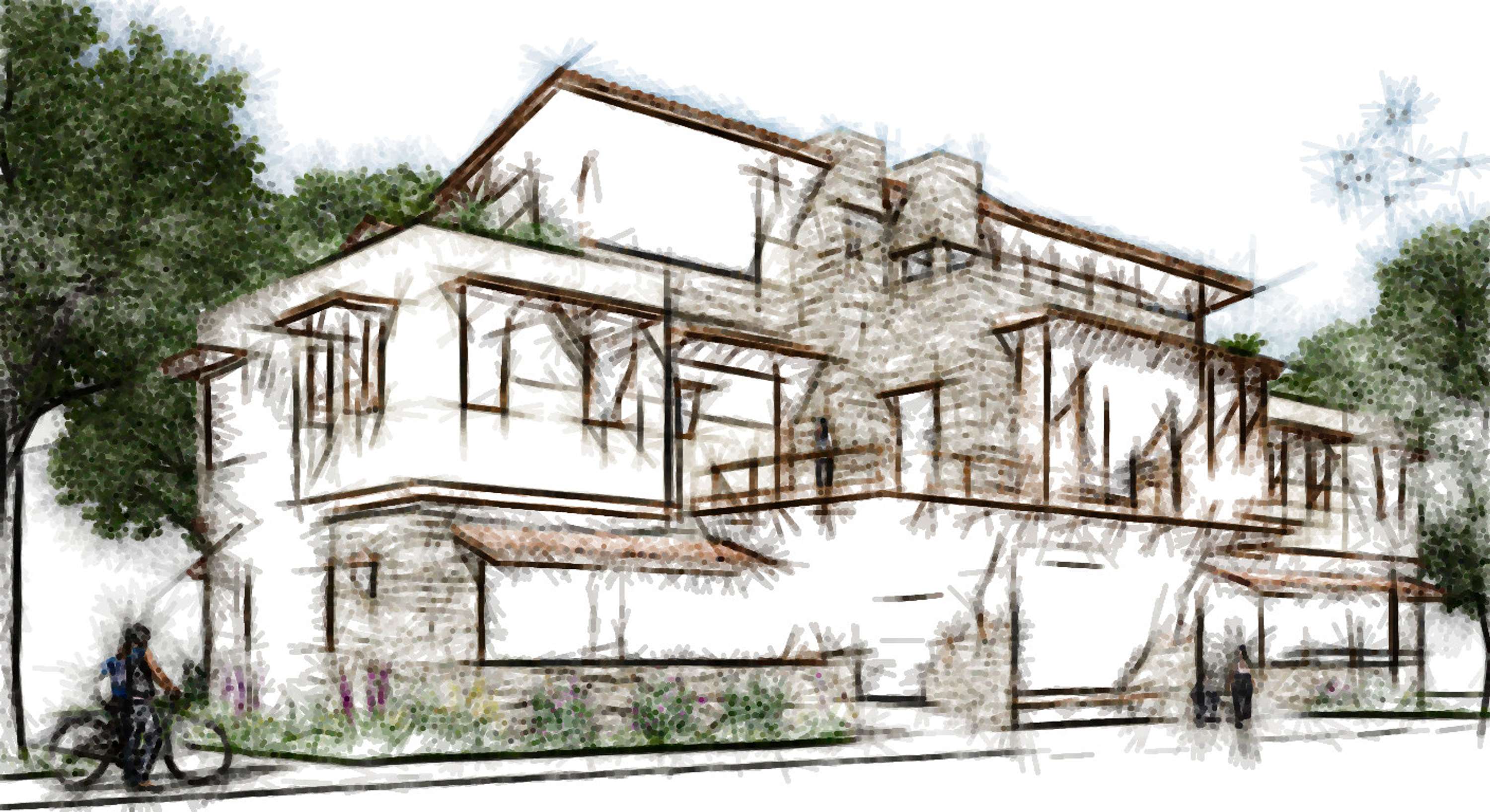 Architectural Sketches and Models - Bozelos by Panagiotis Bozelos