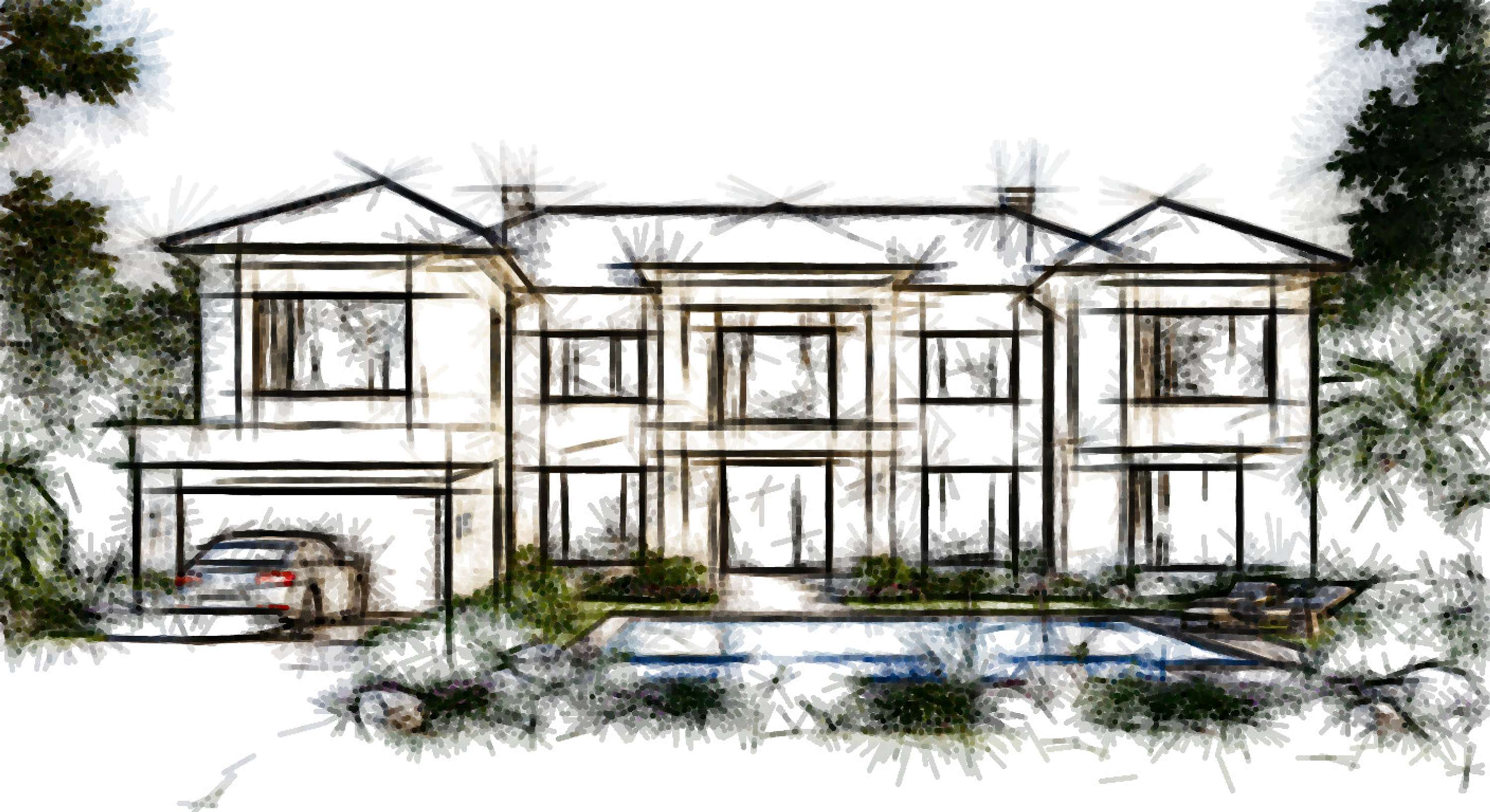 Architectural Sketches and Models - Bozelos by Panagiotis Bozelos