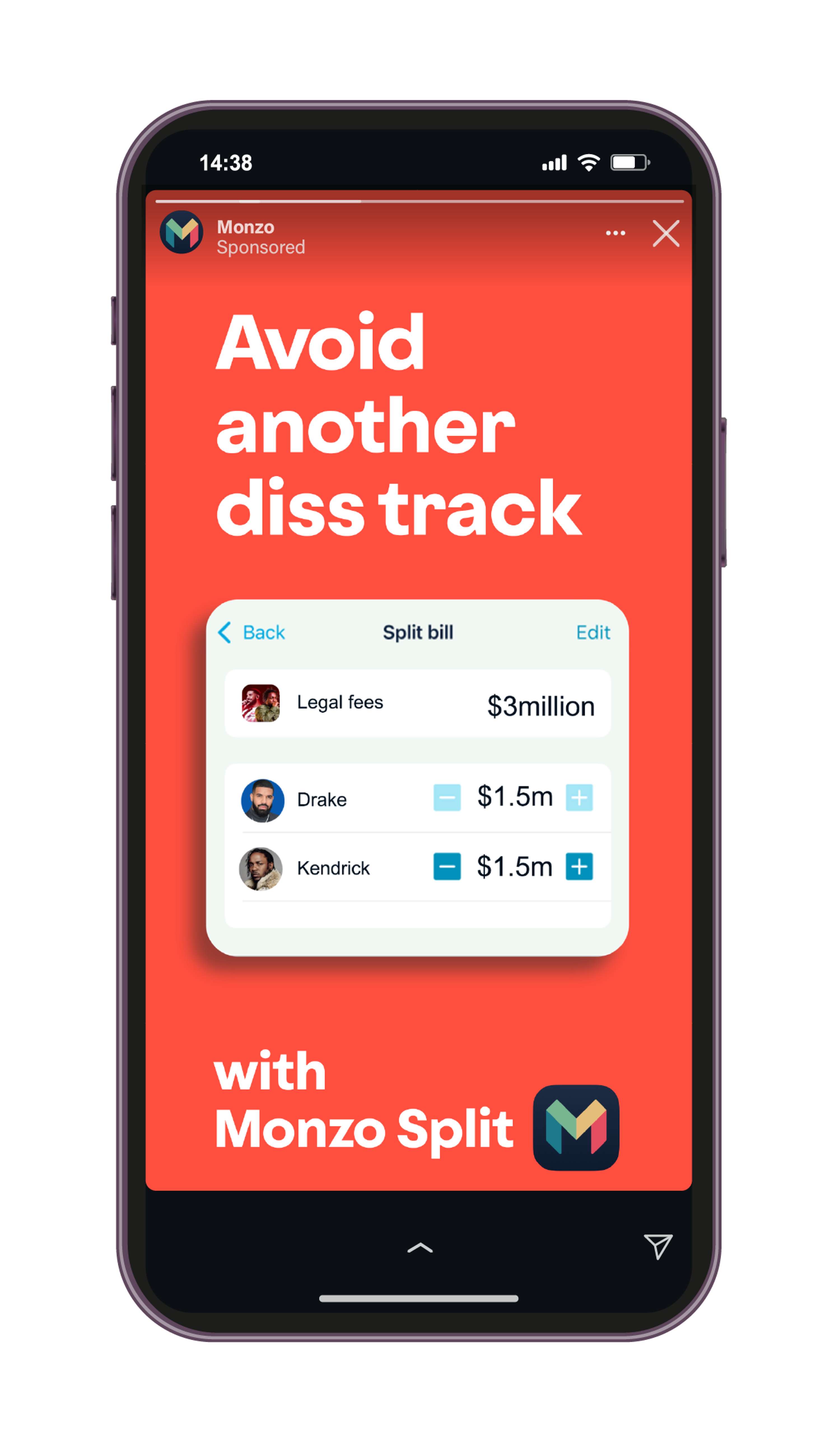 Monzo: Reactive Social Content by Gina Mcdowall