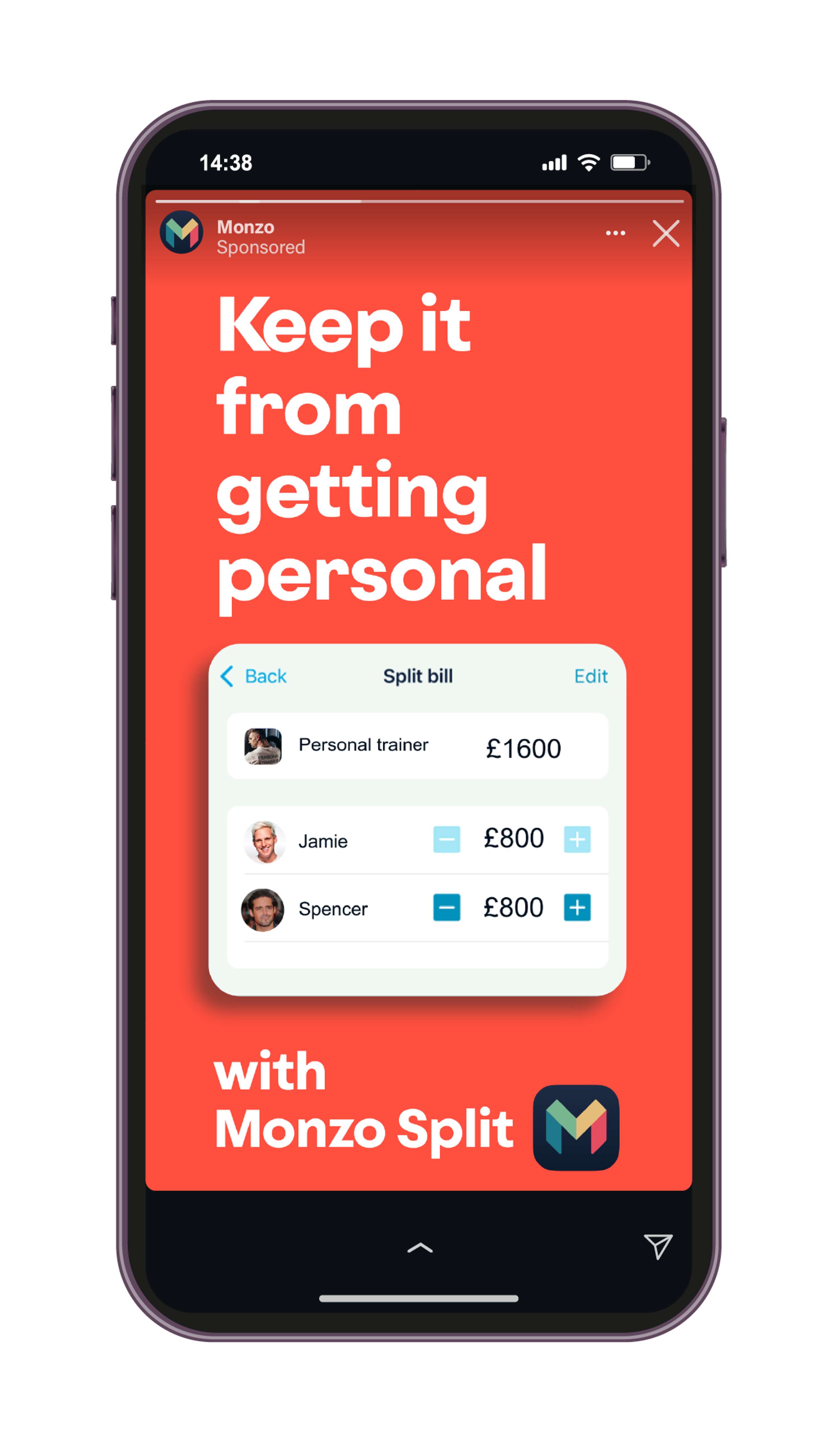 Monzo: Reactive Social Content by Gina Mcdowall