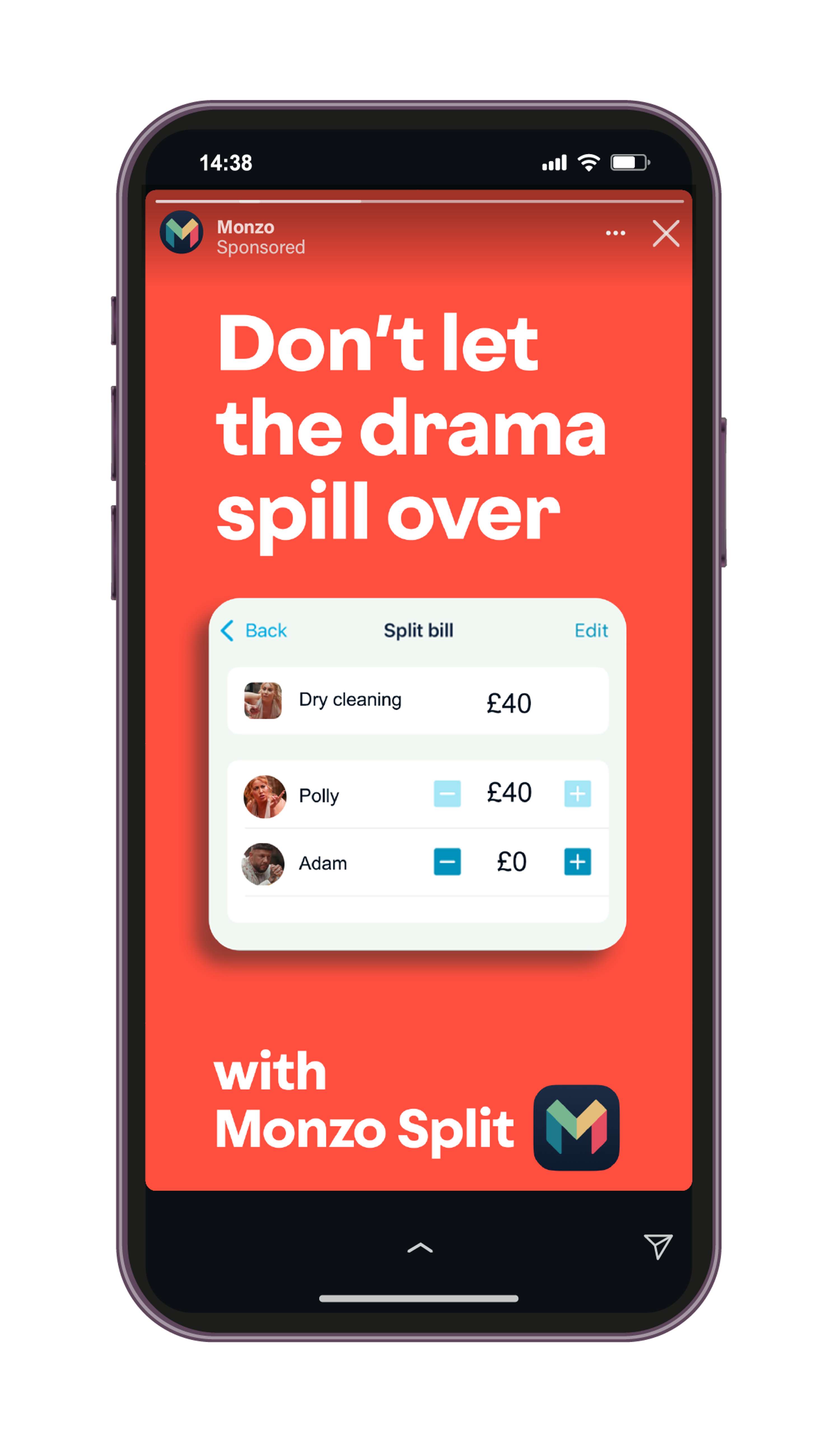 Monzo: Reactive Social Content by Gina Mcdowall